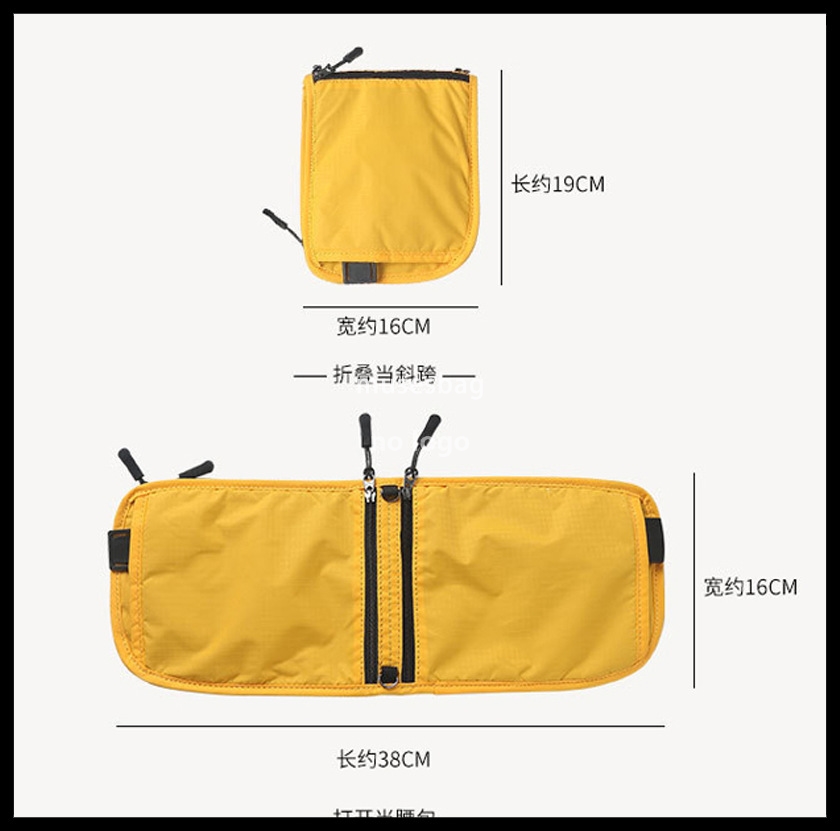 New men's bag three documents bag multi-purpose crossbody bag small bag Fanny pack travel bag running bag
