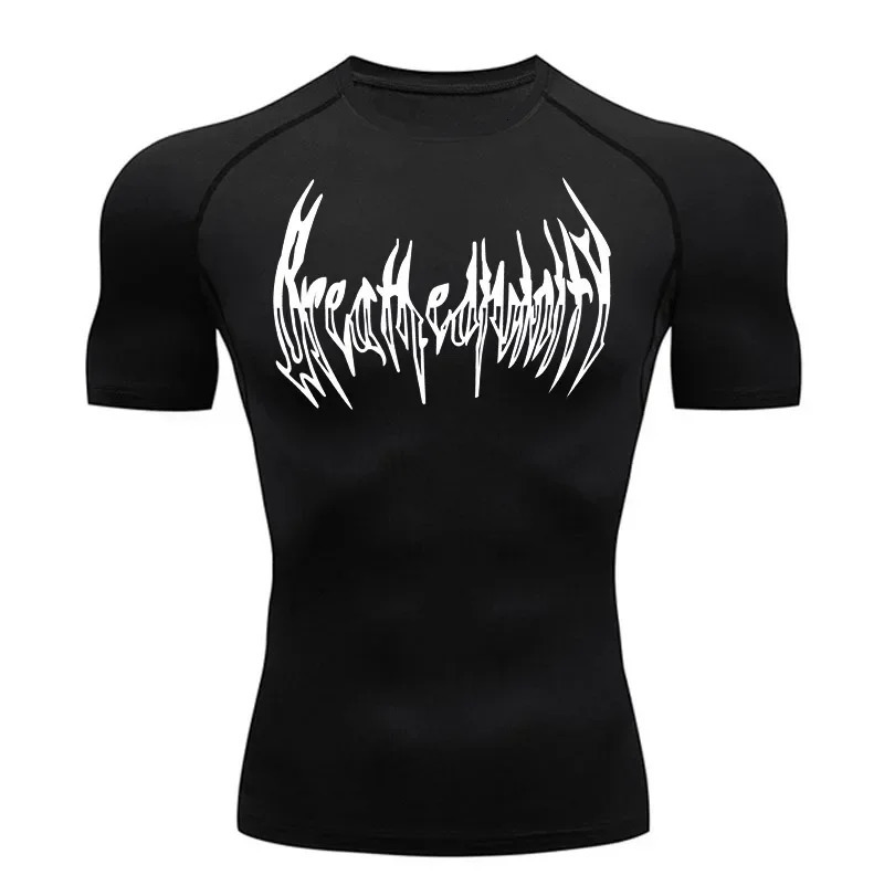 2024 Milk Silk Fitness T-shirt Mens Muscle Gym Compression Sportswear Quick-drying Breathable Sports Bottoming Shirt S-3XL 240806