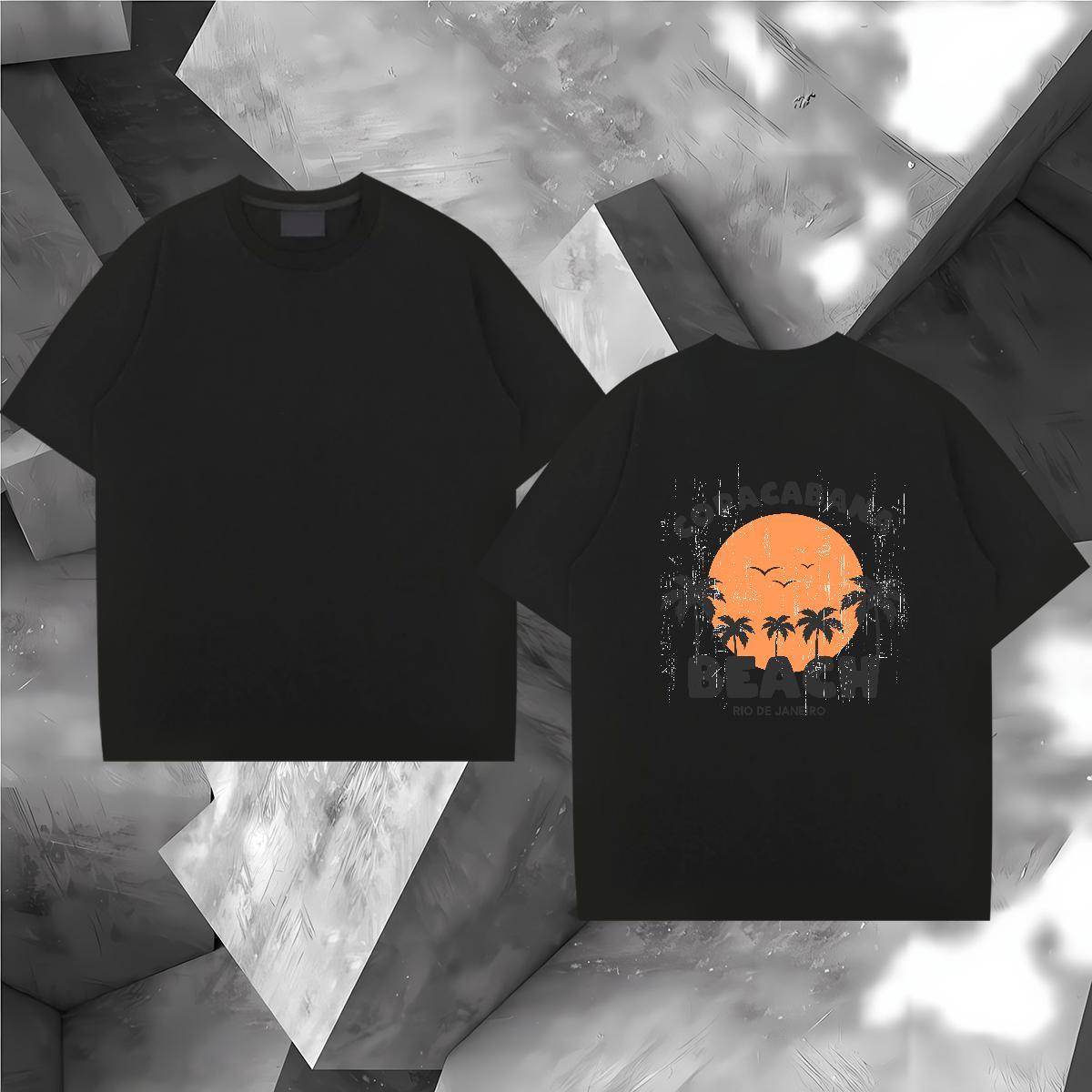 DIY Mens T Shirts 100% Cotton 230g tree Spring Summer Polos Pure Cotton Comfortable Tshirts Graphic