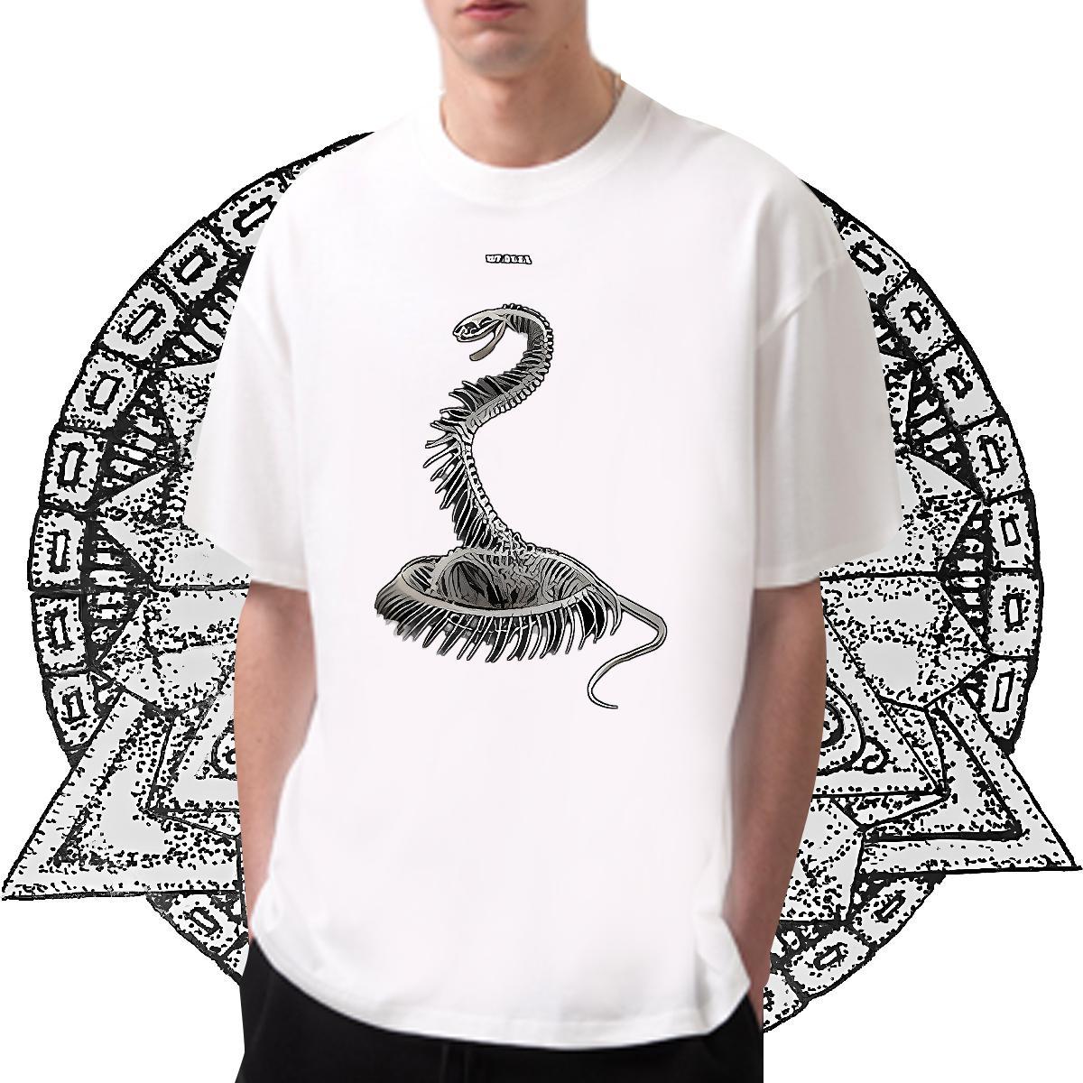 Wholesale T Shirts Men 230g Cotton snake Casual Beach Tops Tees O-Neck Short Sleeve Designer Mens Tshirts Custom Printing