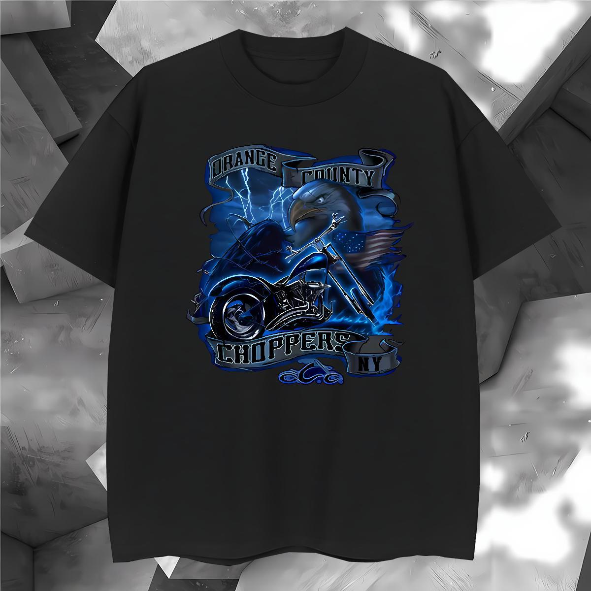 T Shirts Men 100% Cotton 230g eagle Outdoor Short Sleeve O-Neck Black Oversized Men Tshirts 2024 Cool Design Clothes