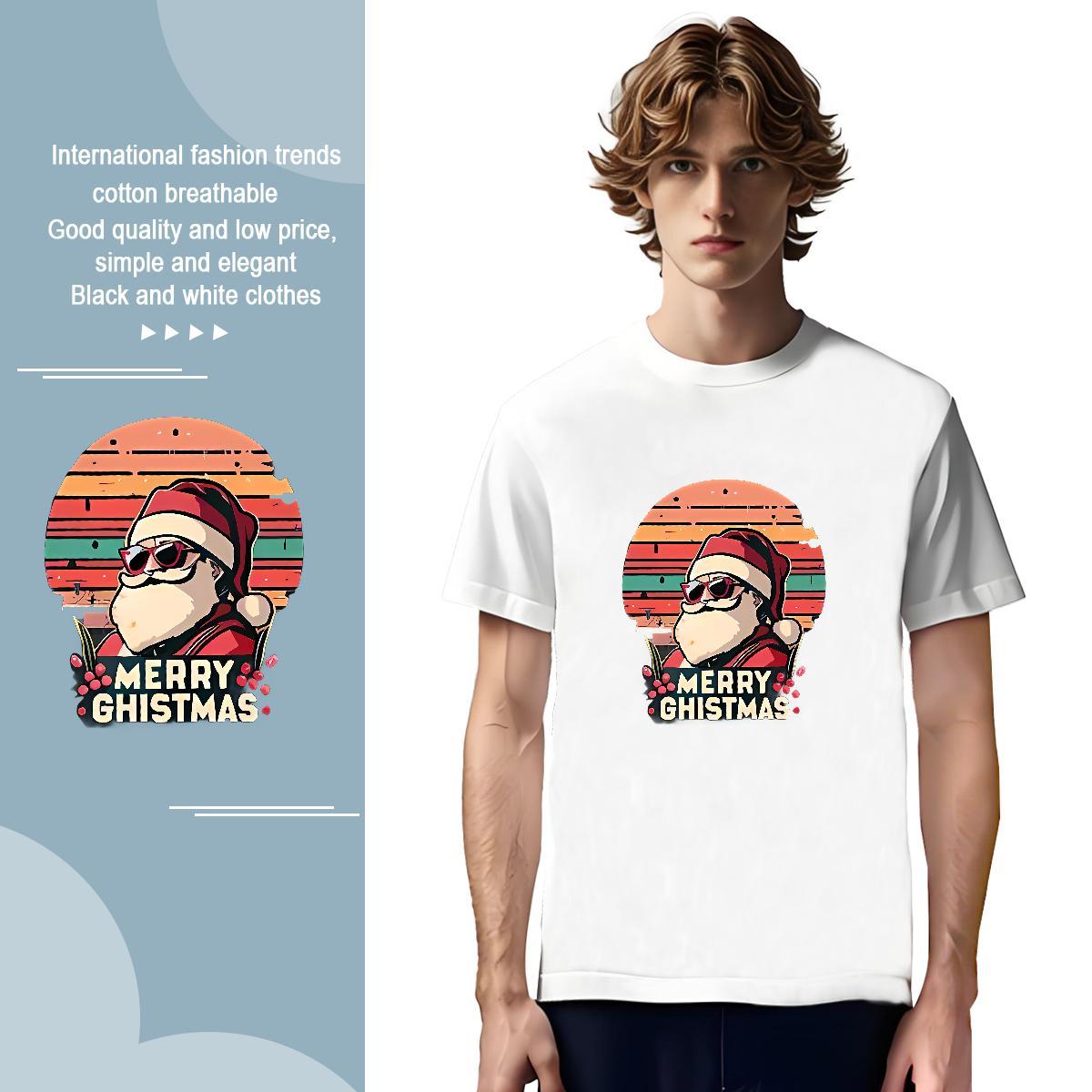 Comfortable Men Tshirts 100% Cotton 230g T-Shirts Spring Summer Breathable Short Sleeve DIY Printed DIY Customized Wear