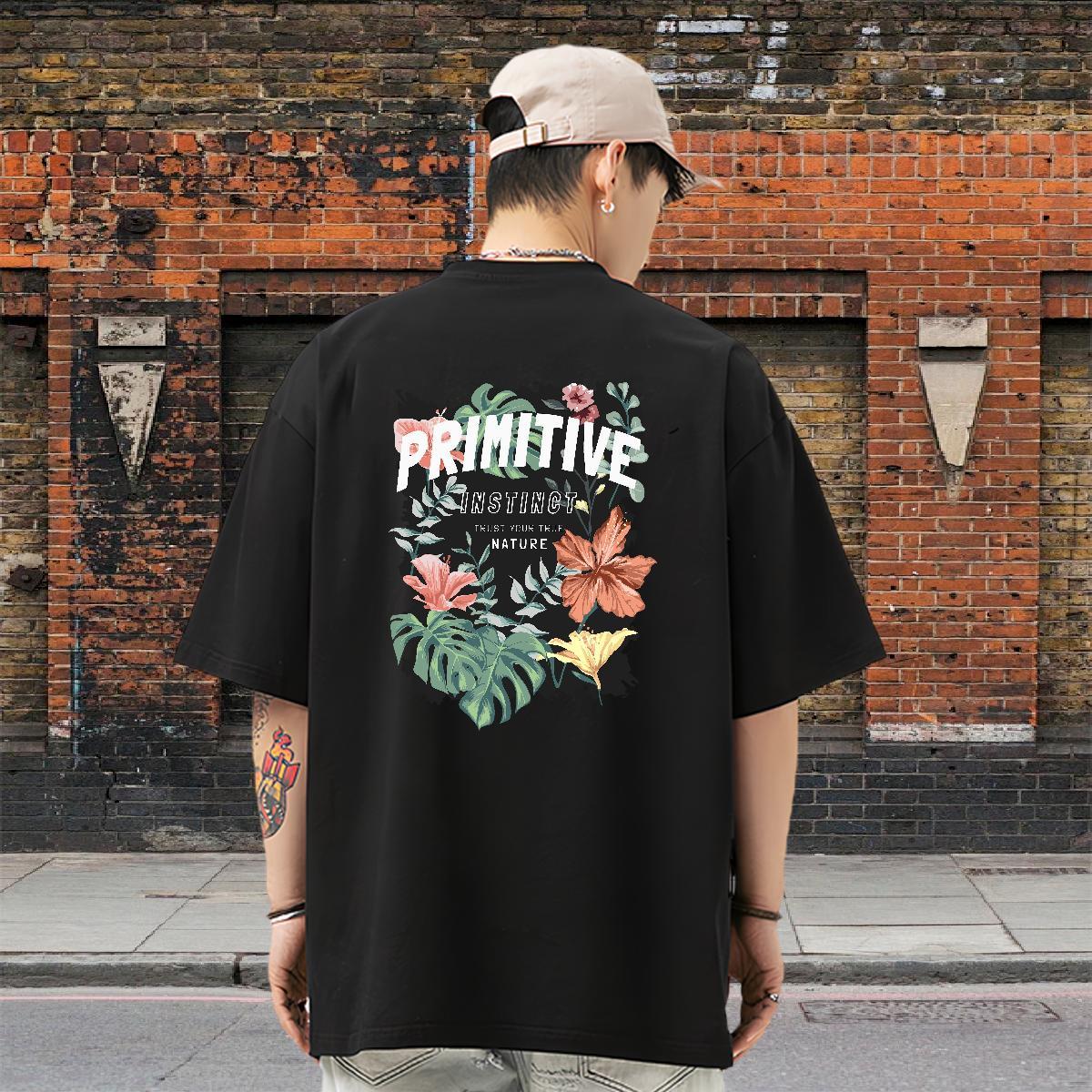 2024 Designer T Shirts Men 100% Cotton 230g flower Daily Wear Clothes Short Sleeve O-Neck Brand Men Clothes T-Shirt Skull