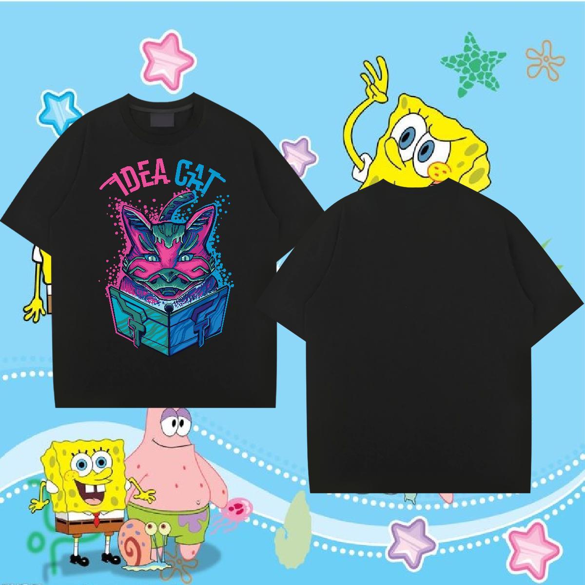 Classic Mens T Shirts 230g 100% Cotton cat Casual Beach Polos Crew Neck TOP Quality Tshirt for Man Woman Skull