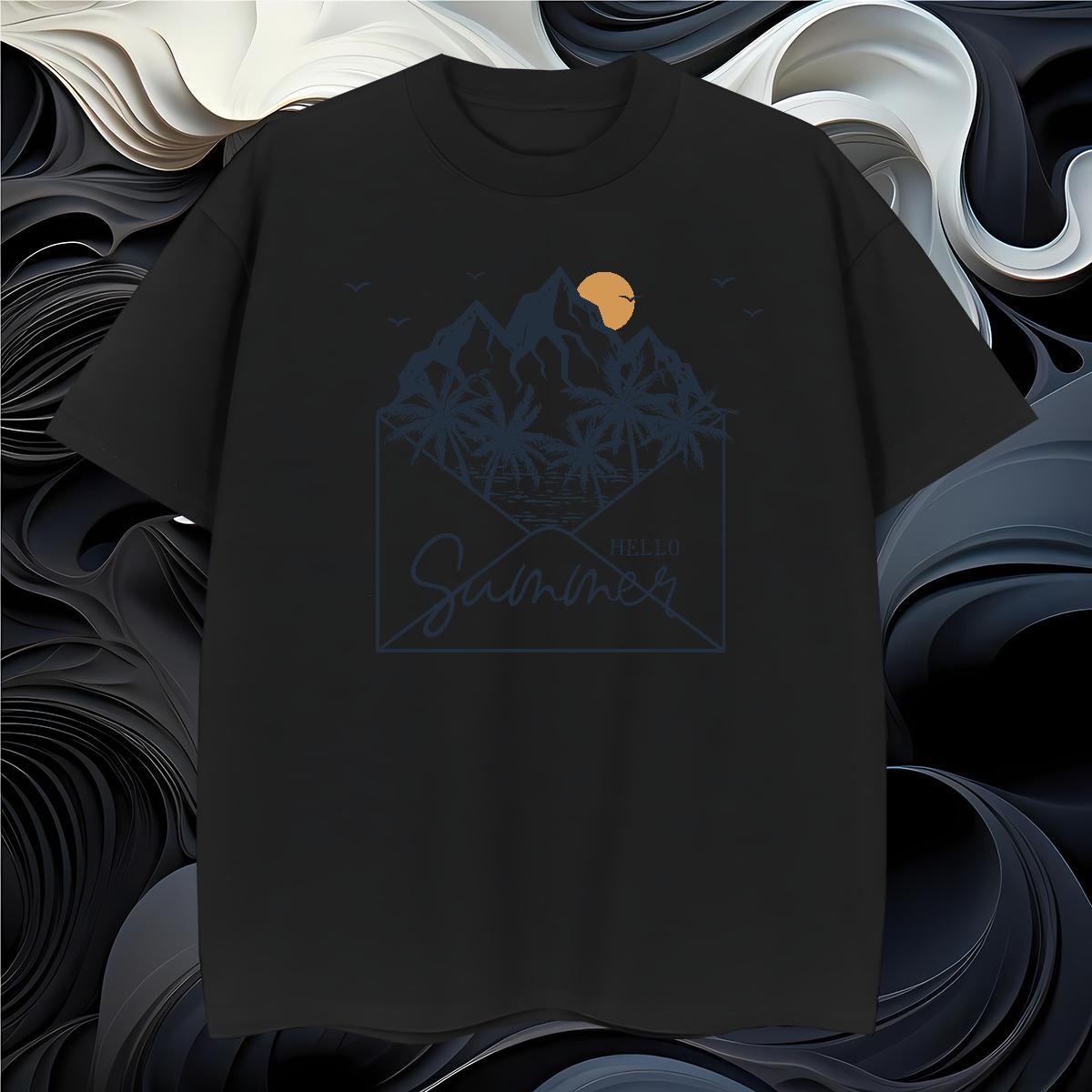 Man T Shirts 100% Cotton 230g sun High Street Hip Hop Short Sleeve O-Neck Custom Anime Couples T Shirts New Arrival Unisex Wear