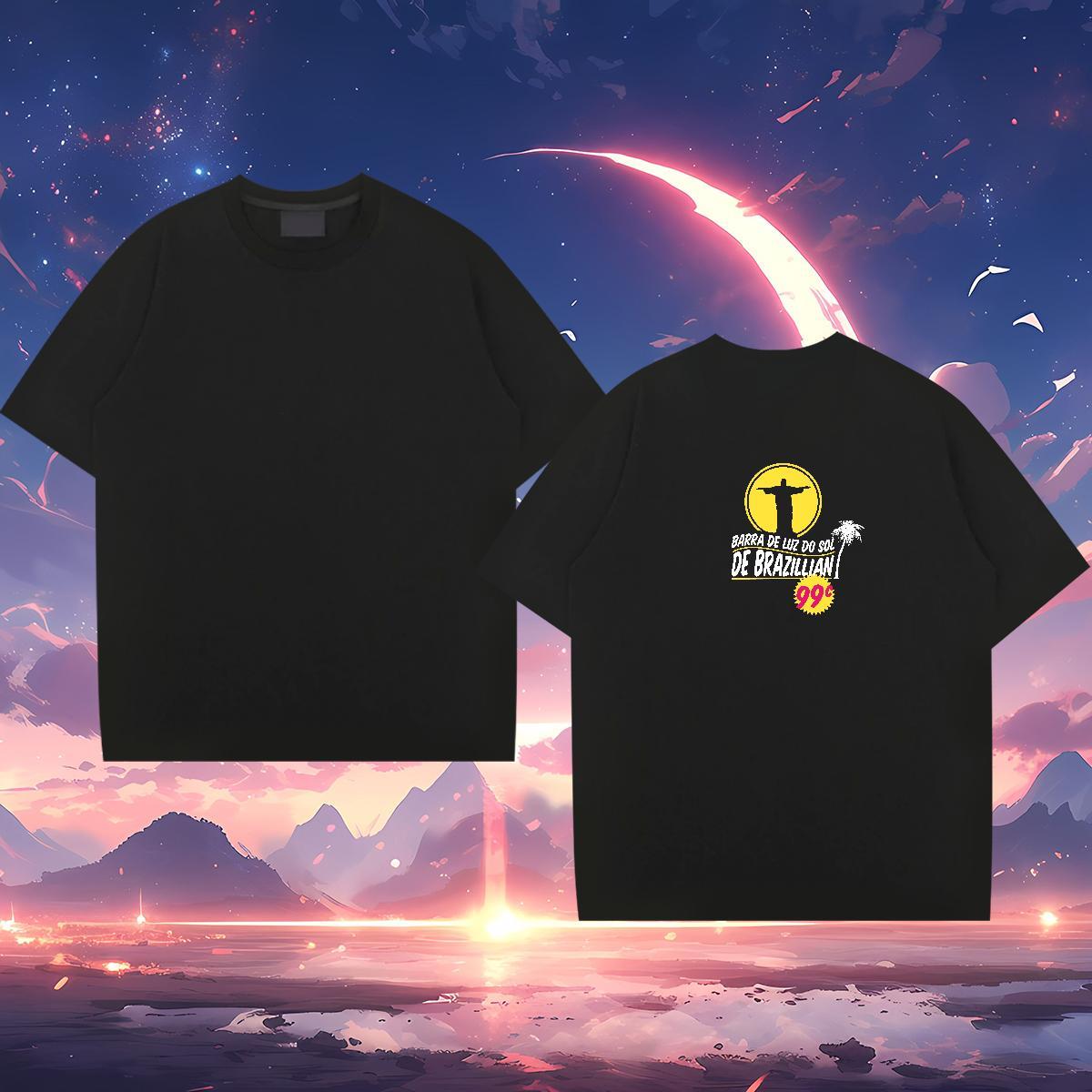Fashion New T Shirts Men 230g Pure Cotton tree Spring Summer Tees Crew Neck Popular Men Tops Tees Customized