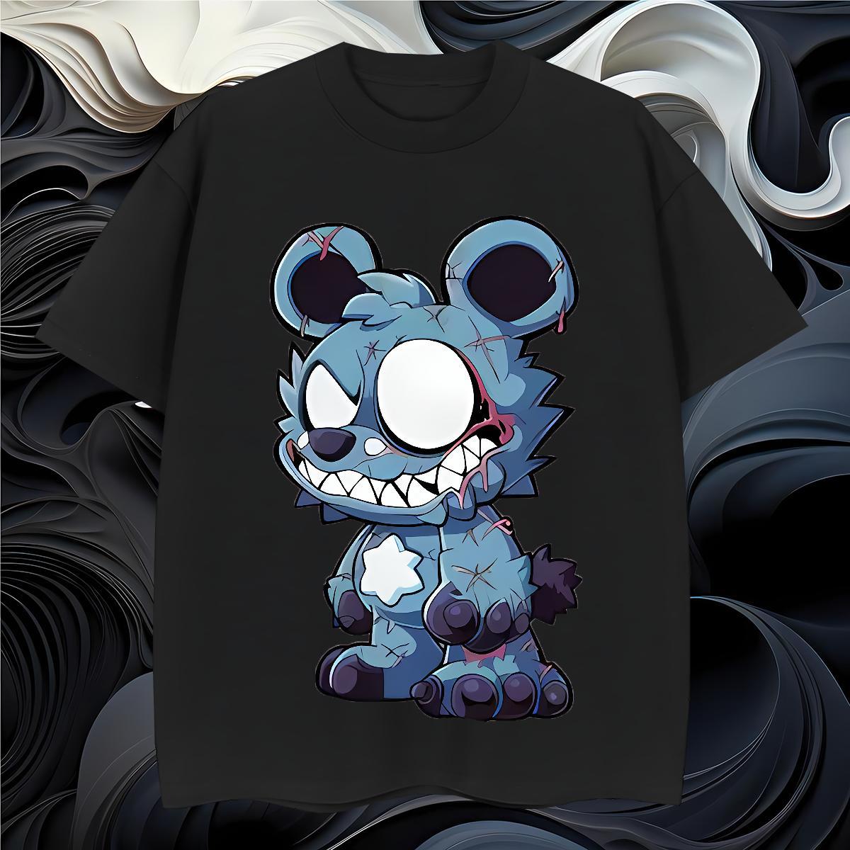 Man T Shirts 230g 100% Cotton bear High Street Hip Hop Pure Cotton Custom Printing Couples T Shirts Designer Free Shipping Wear