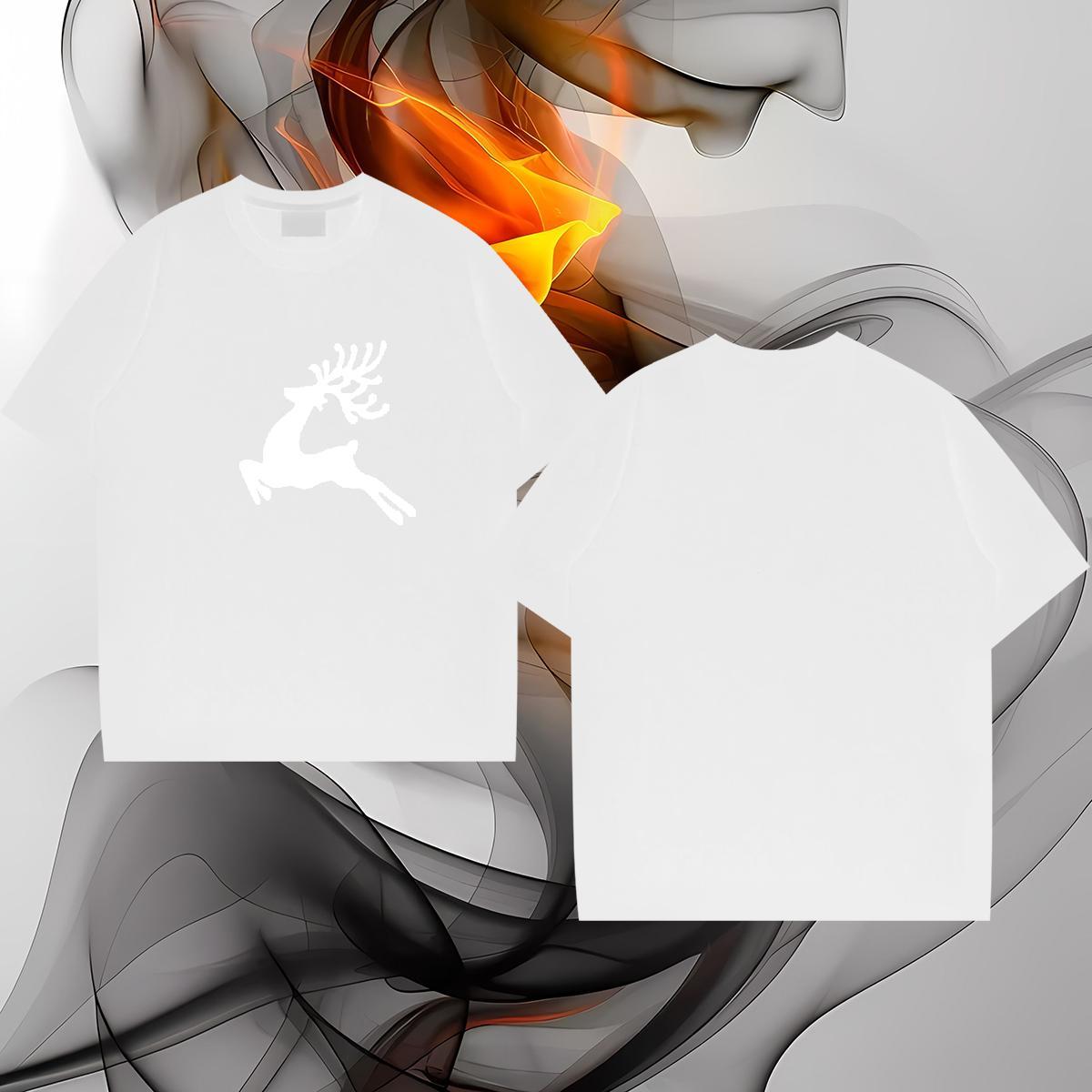 Mens T Shirts 230g Cotton Christmas Spring Summer Crew Neck DIY Logo Oversized Mens Tshirts 2024 New Cool Top Tees