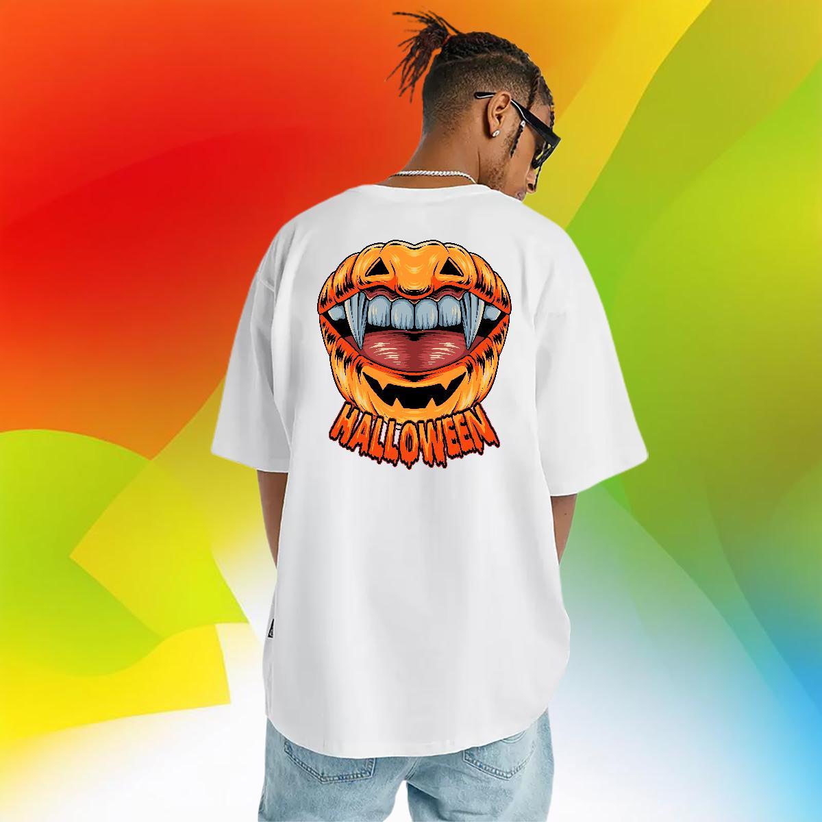 Fashion T shirt 230g Pure Cotton pumpkin Anime Printing Street Polos Breathable Designer Men Tshirts Cartoon Print