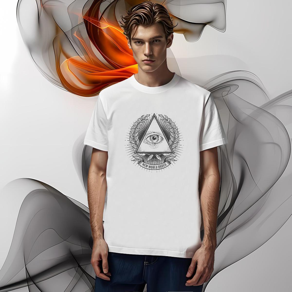 2024 Summer T Shirts Men eye of the devil Tops Tees 230g Pure Cotton Sports Casual Cool Customized Print Short Sleeve Soft Tshirts