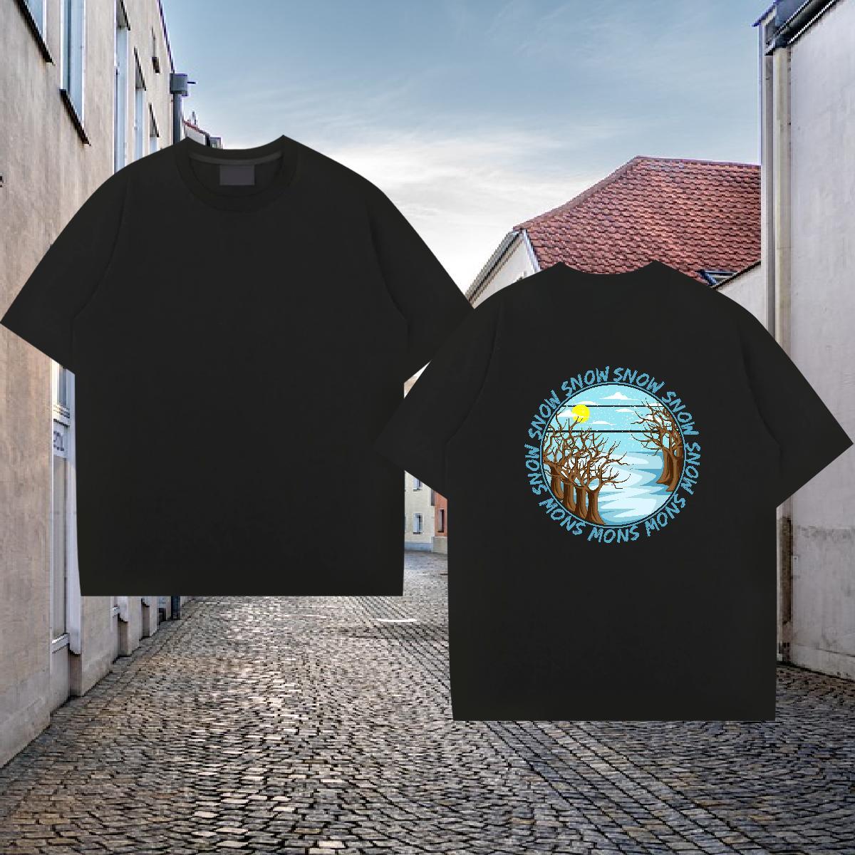 Fashion T Shirts Men 100% Cotton 230g sun Street Clothings Breathable Short Sleeve Free Shipping Men Tops Tees DIY Printed