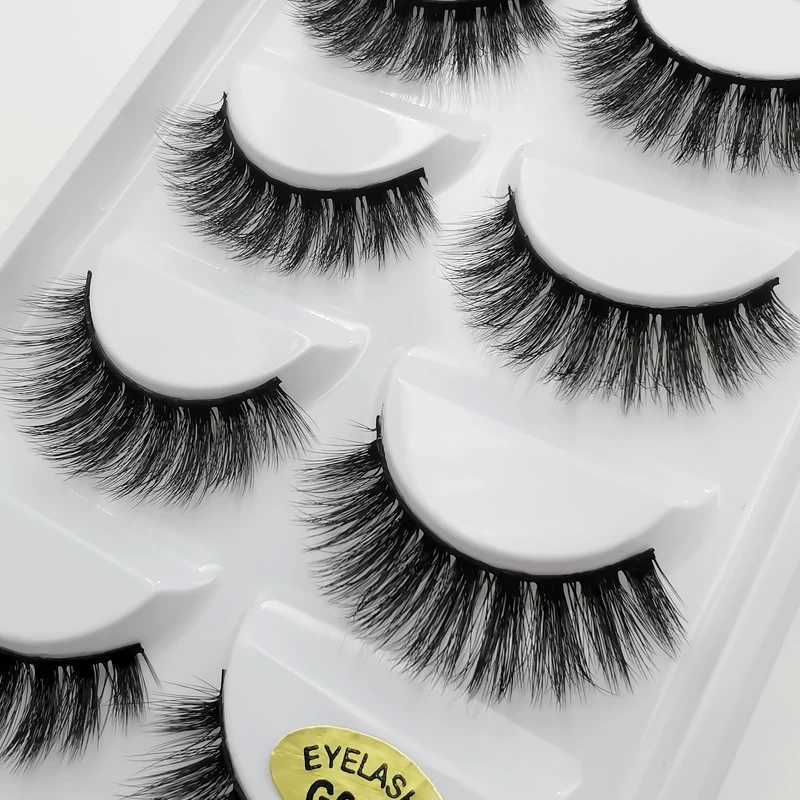 YSDO 3D mink eyelashes 3/5 pairs dramatic false eyelash strips soft thick false eyelashes natural long eyelashes extension makeup tool W240803