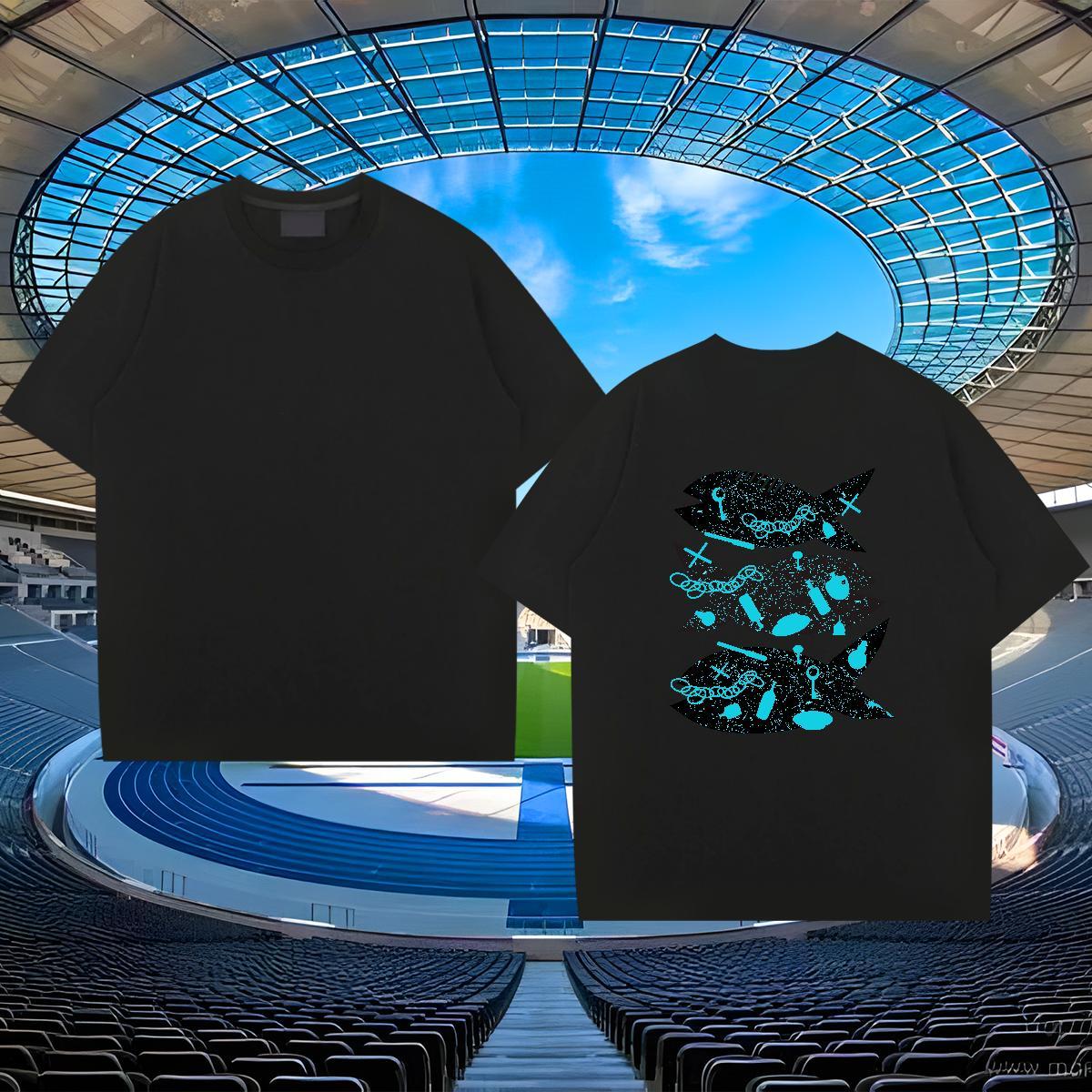 Cool Design Mens Tshirts 230g 100% Cotton fish Man T Shirts Outdoor O Neck Short Sleeves Custom Anime Fashion Casual Wear