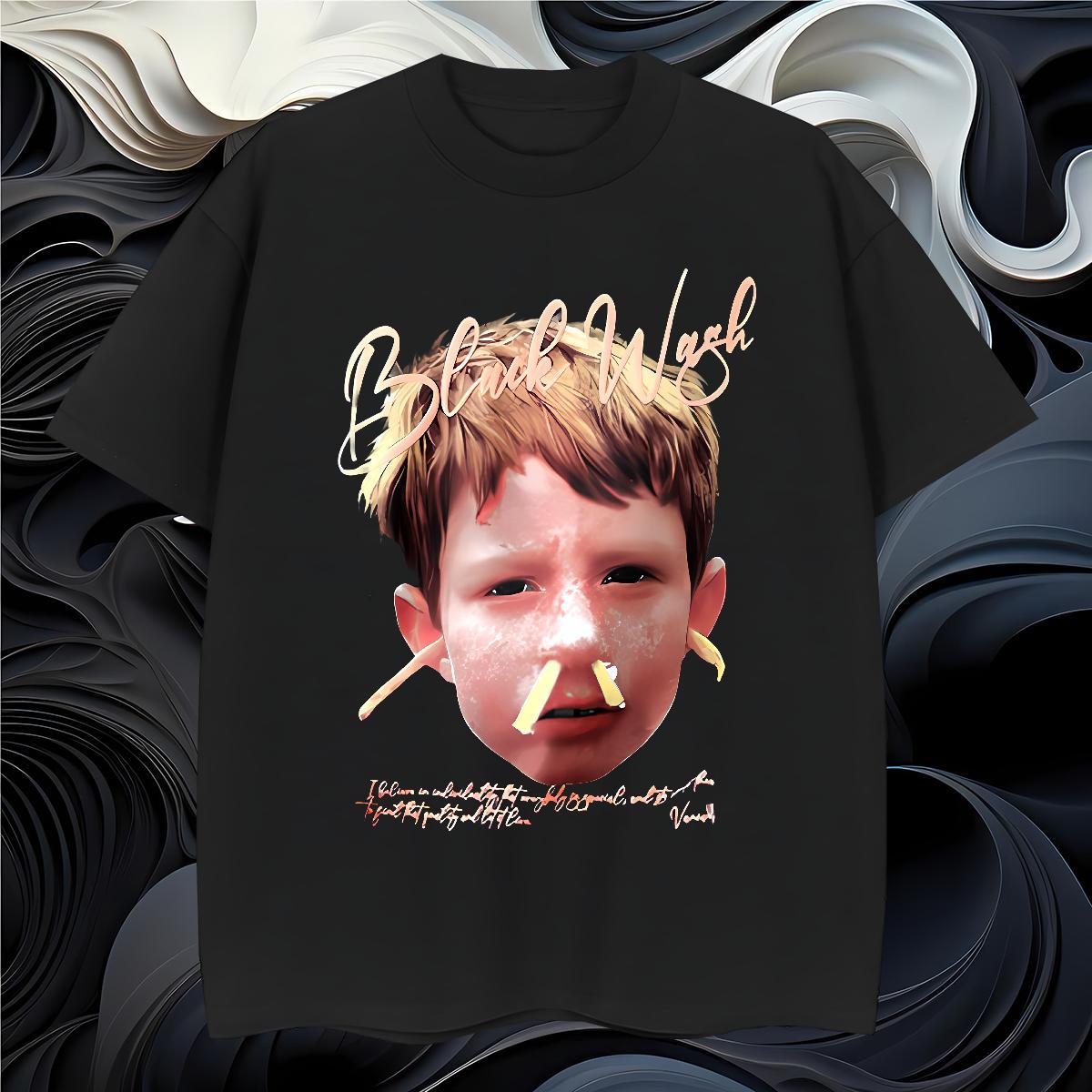 Men T Shirts 230g Pure Cotton portrait High Street Hip Hop Breathable Black White Couples T Shirts Free Shipping High Quality Wear