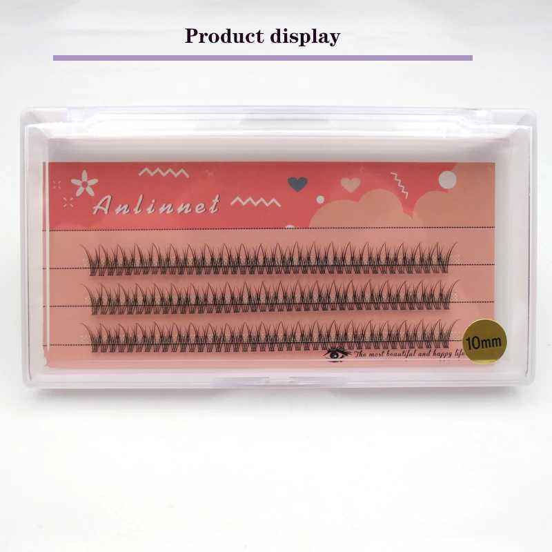 Anlinnet M-shaped professional makeup personal eyelash clusters spiral eyelashes Wispy pre made Russian natural fluffy false eyelashes W240803