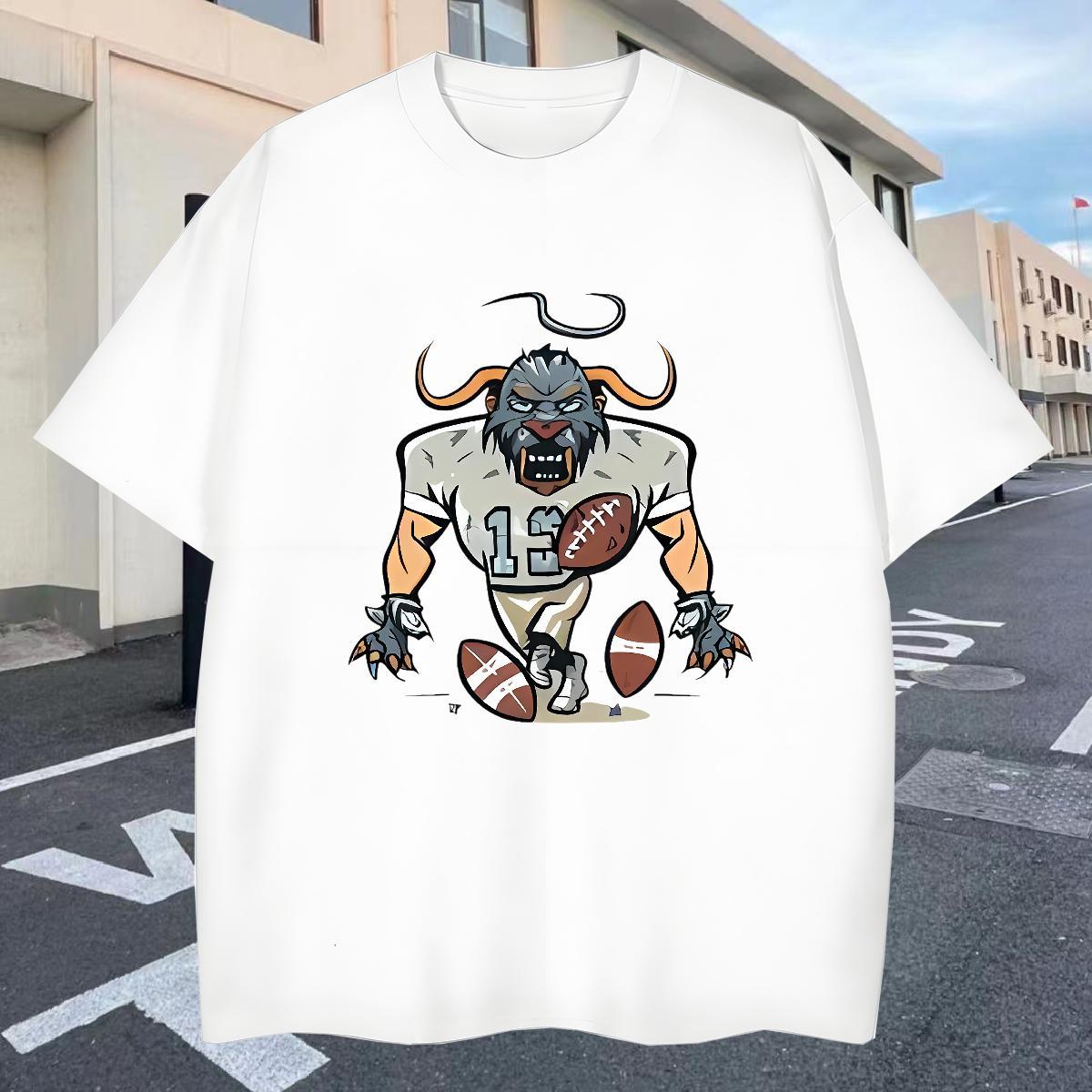 Classic Mens Tshirts 230g Cotton Spring Summer cow Plus Size Cartoon Breathable Short Sleeve New T Shirt For Man Top Tees