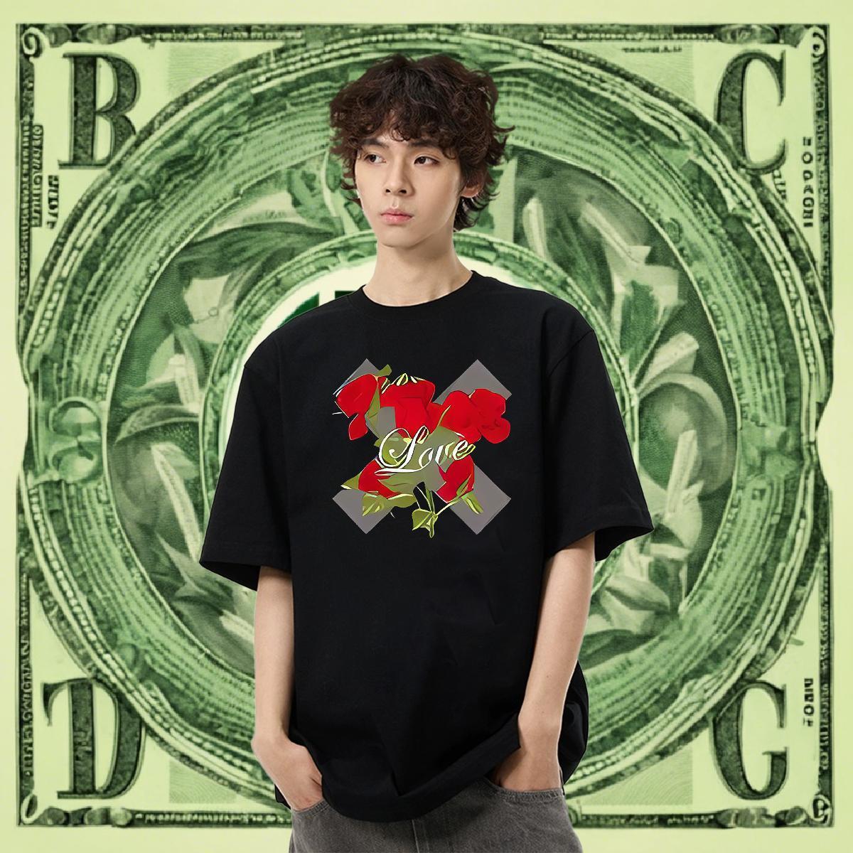 Unisex Men Tops Tees 230g 100% Cotton Street wear Hip Hop letter White Plus Size O Neck Short Sleeves 2024 New Man T Shirts Clothings