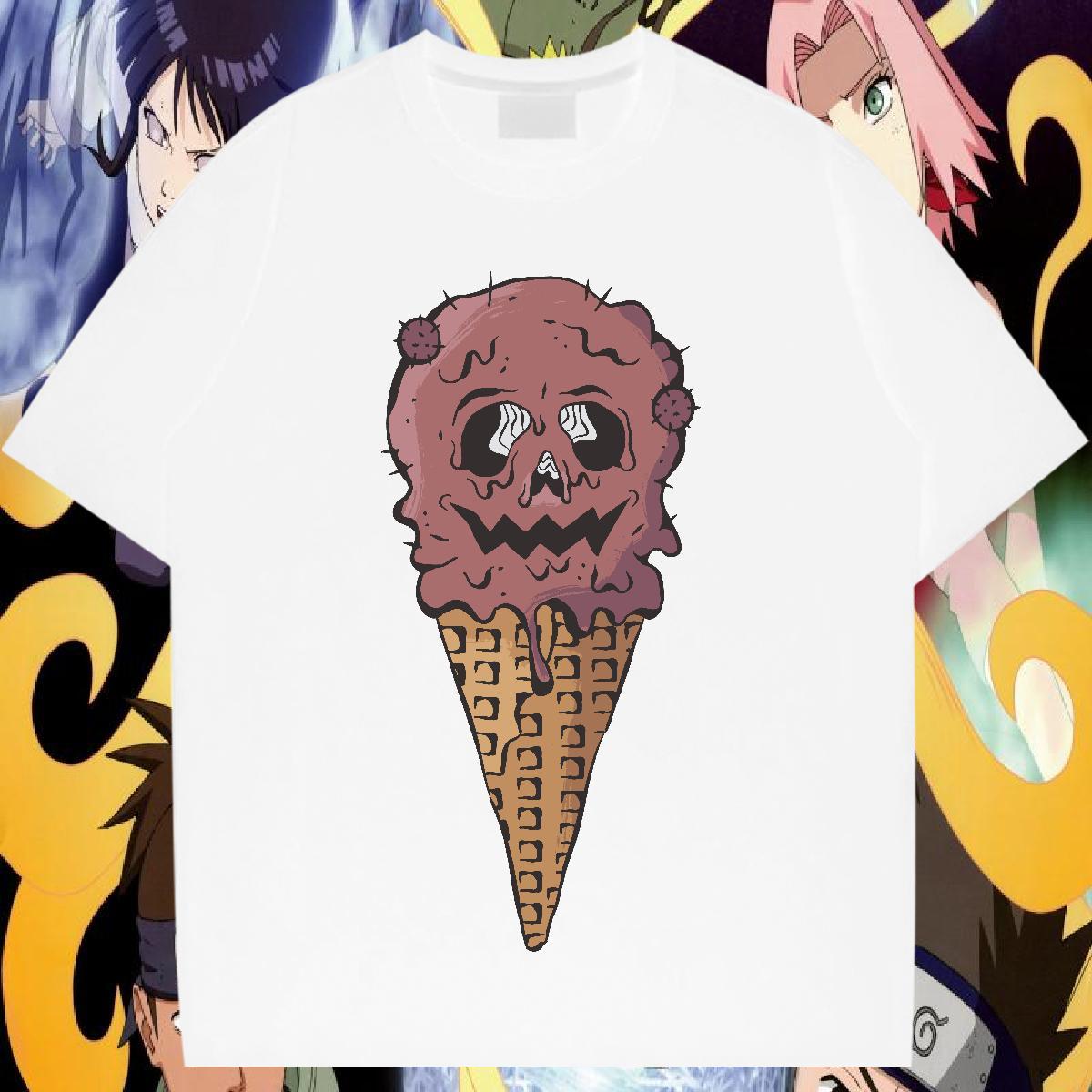 Stylist Mens T Shirts 230g Pure Cotton Halloween Home Outdoor Tops Crew Neck Free Shipping Tshirt for Man Woman Plus Size Cartoon