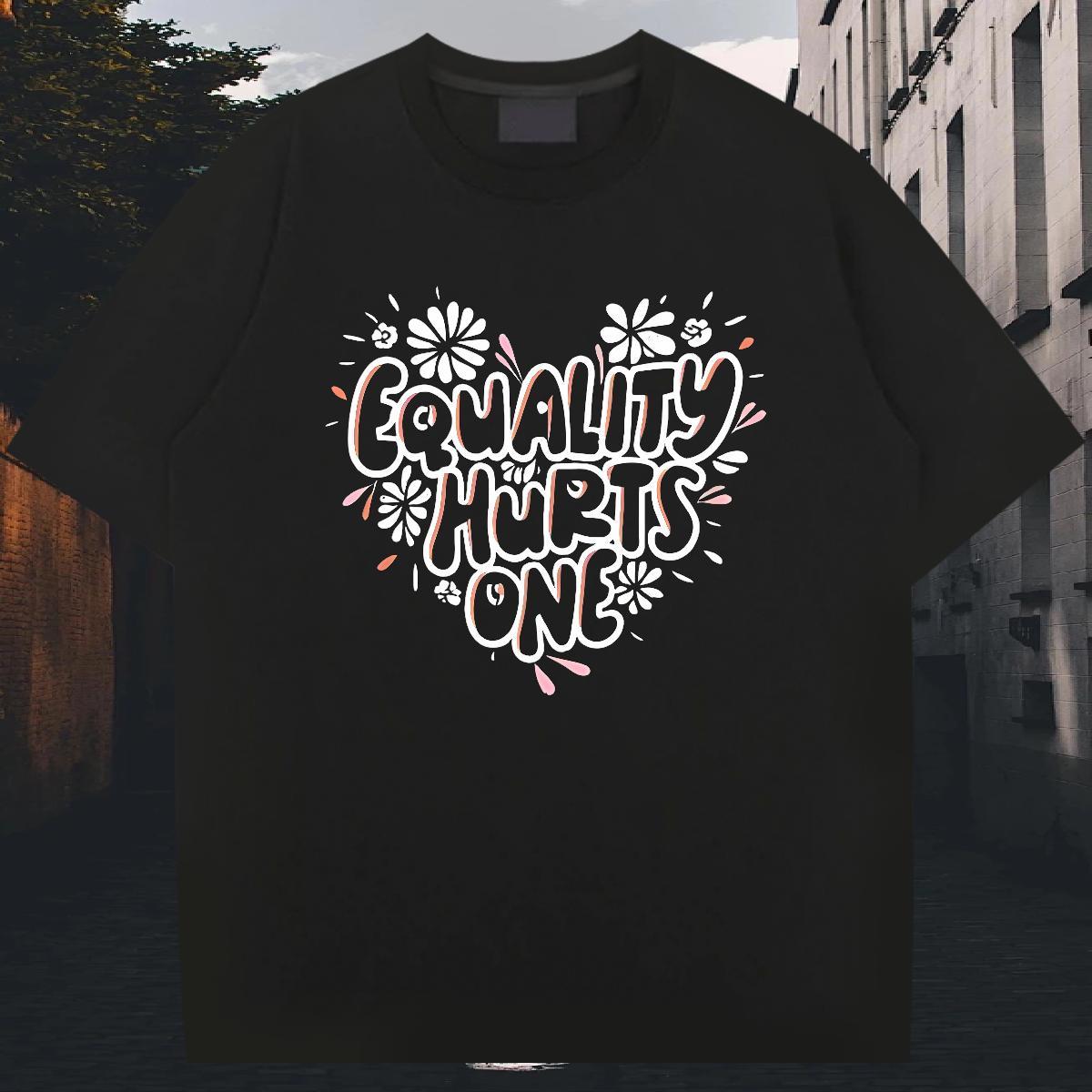 Brand Men Clothes T-Shirt 230g 100% Cotton Daily Wear letter Oversized Breathable Crew Neck 2024 Designer T shirt Polos