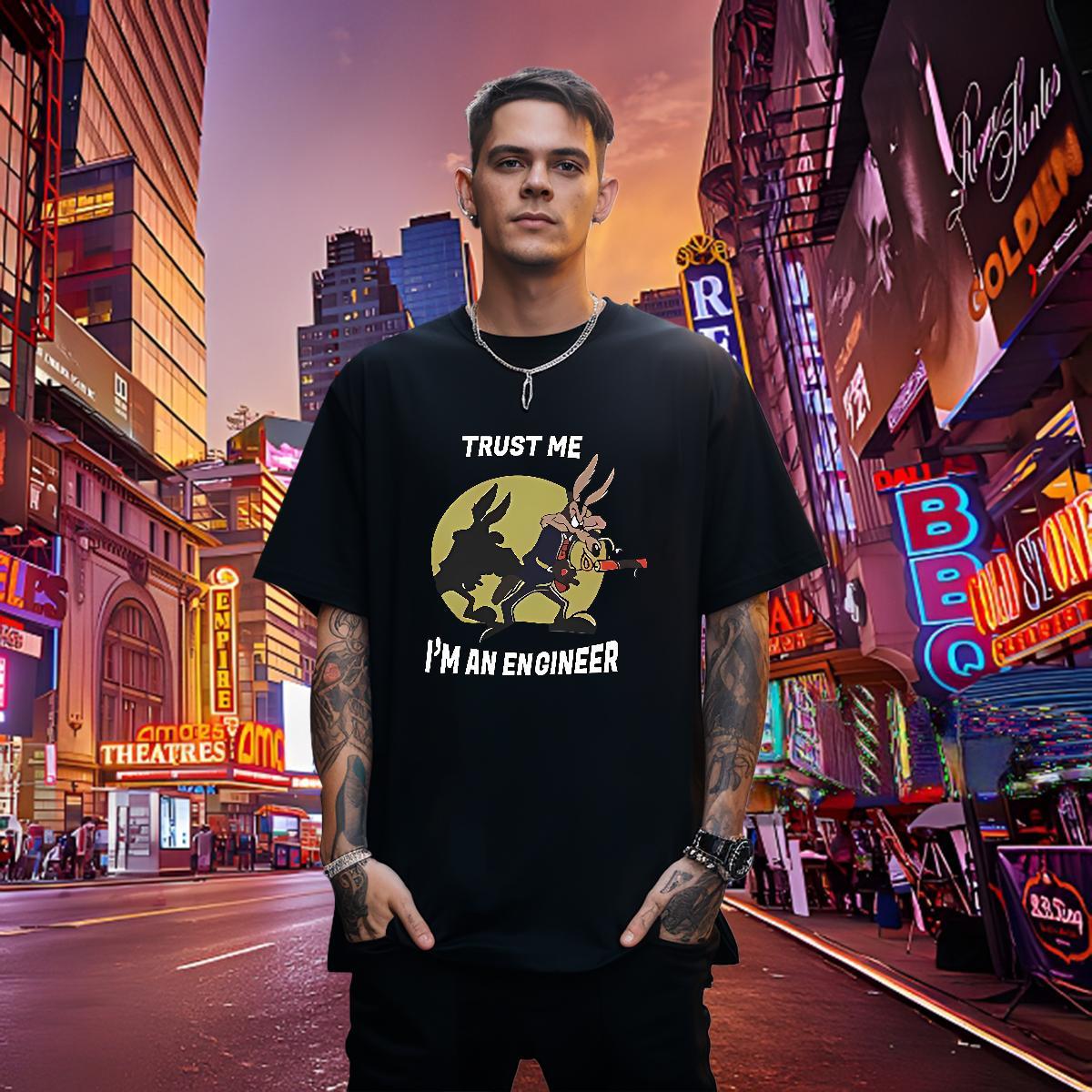 Loose Men Clothes T-Shirt 230g Cotton wolf T-Shirts Beach Breathable Short Sleeve Skull Factory Direct Tees Shirts