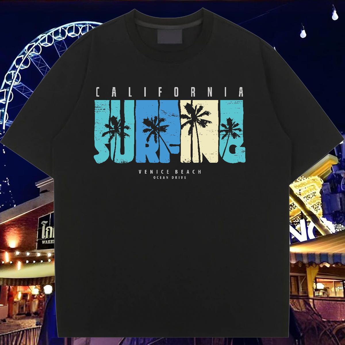 Comfortable T-Shirts Breathable Women Tees Black Oversized tree Casual 230g 100% Cotton 2024 Tee Shirt