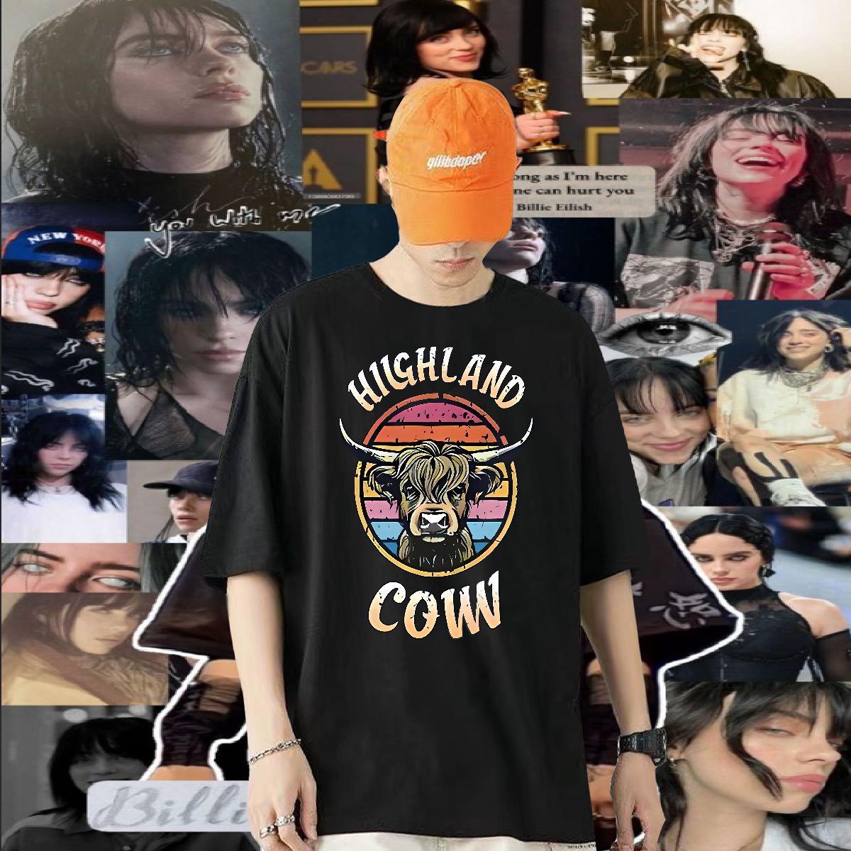 Wholesale T Shirts Men 230g 100% Cotton cow Casual Beach Tops Crew Neck Free Shipping Men Tees Cartoon Printing L-4XL