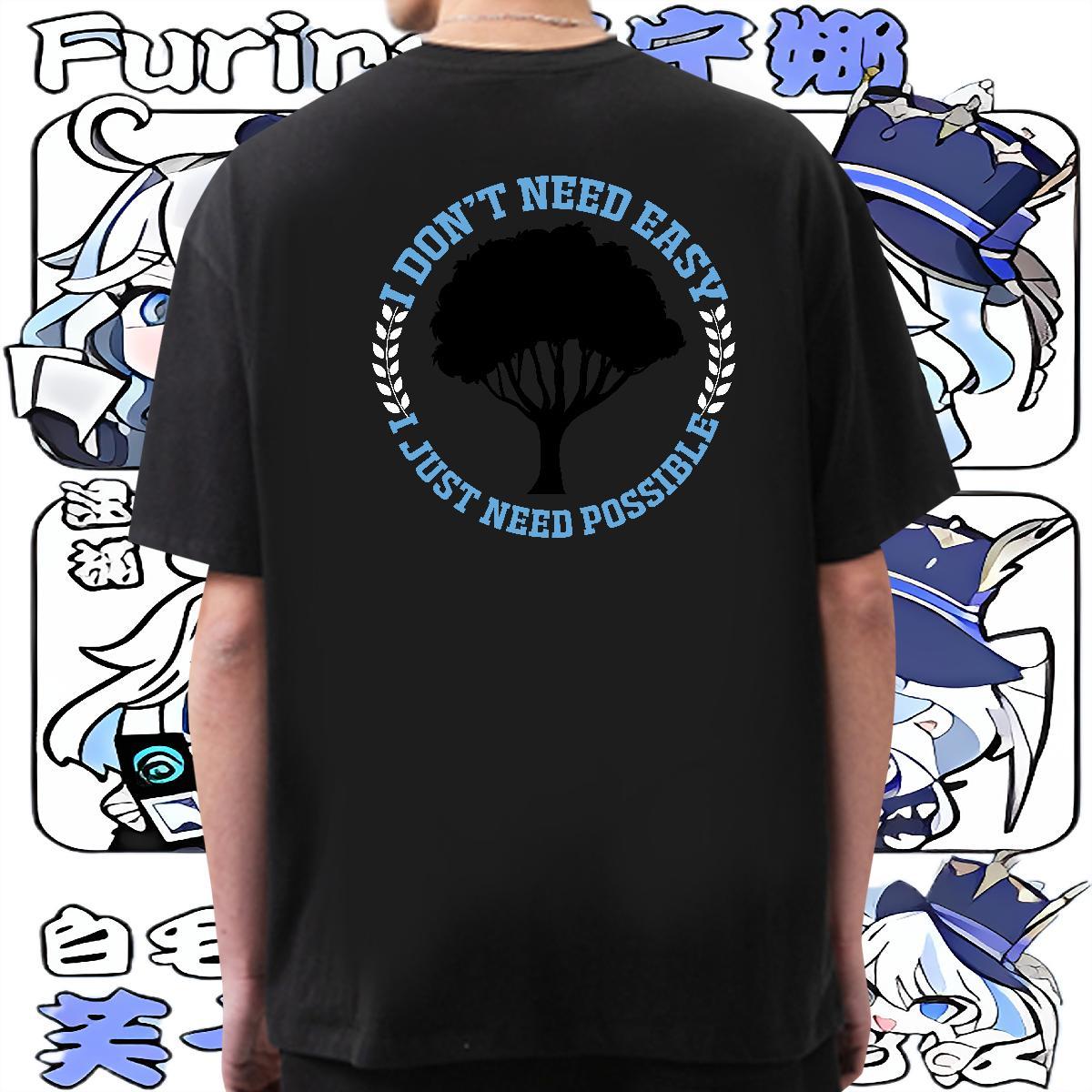 2024 Designer Mens T Shirts 230g Pure Cotton tree Sports Casual Tops O-Neck Short Sleeve Classic Mens Tshirts Anime Print