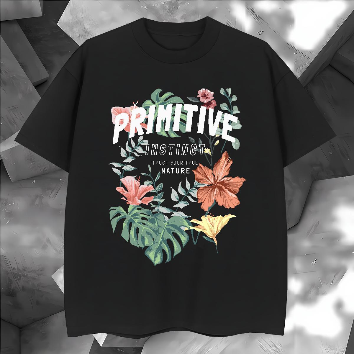 Fashion Design Mens T Shirts 230g Cotton flower Daily Outfit Tshirts Breathable Short Sleeve Brand Couples T Shirts White Plus Size