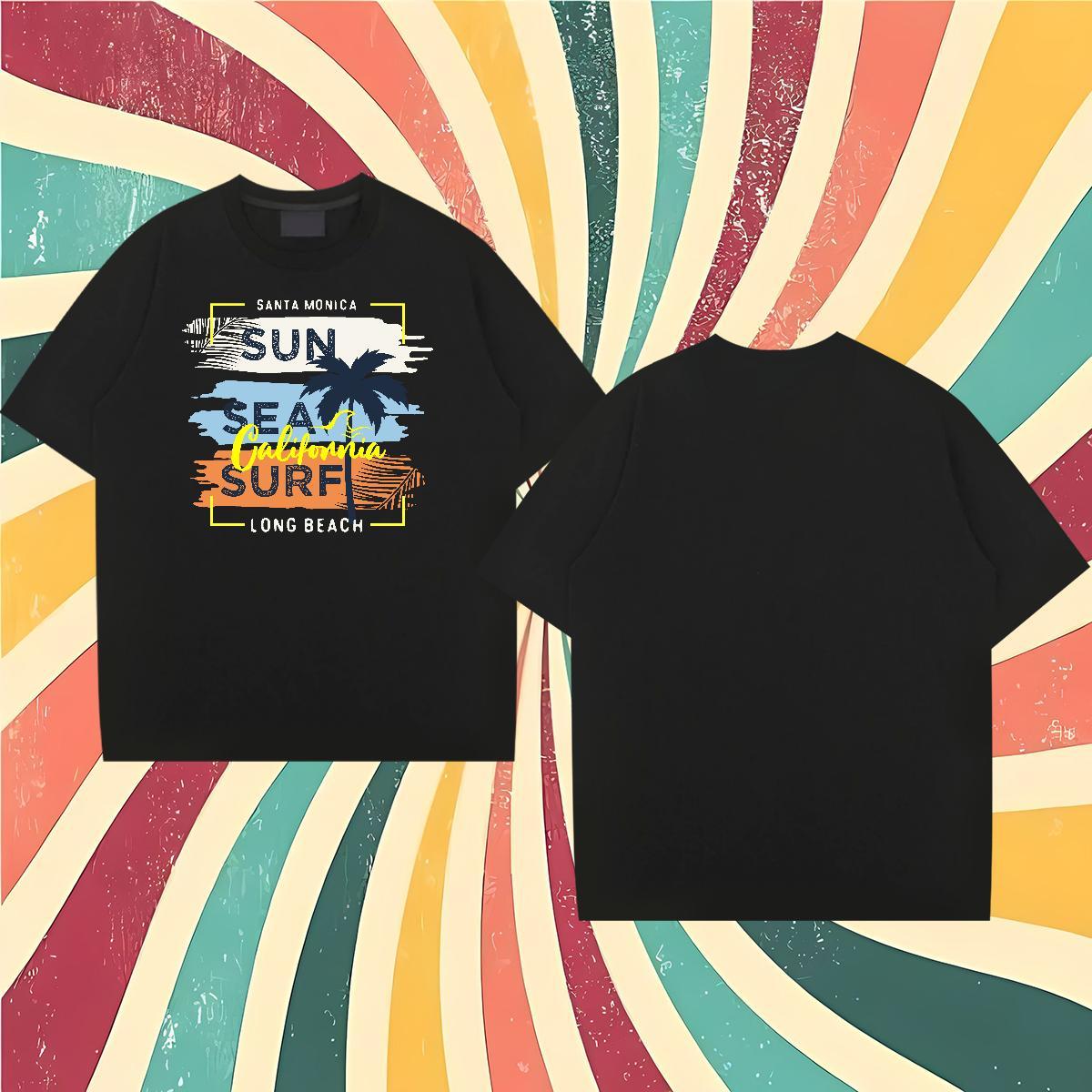 Customized T-Shirts 230g Cotton tree Casual Tops Tees O-Neck Short Sleeve Popular Men Tops Tees Custom Print Plus Size