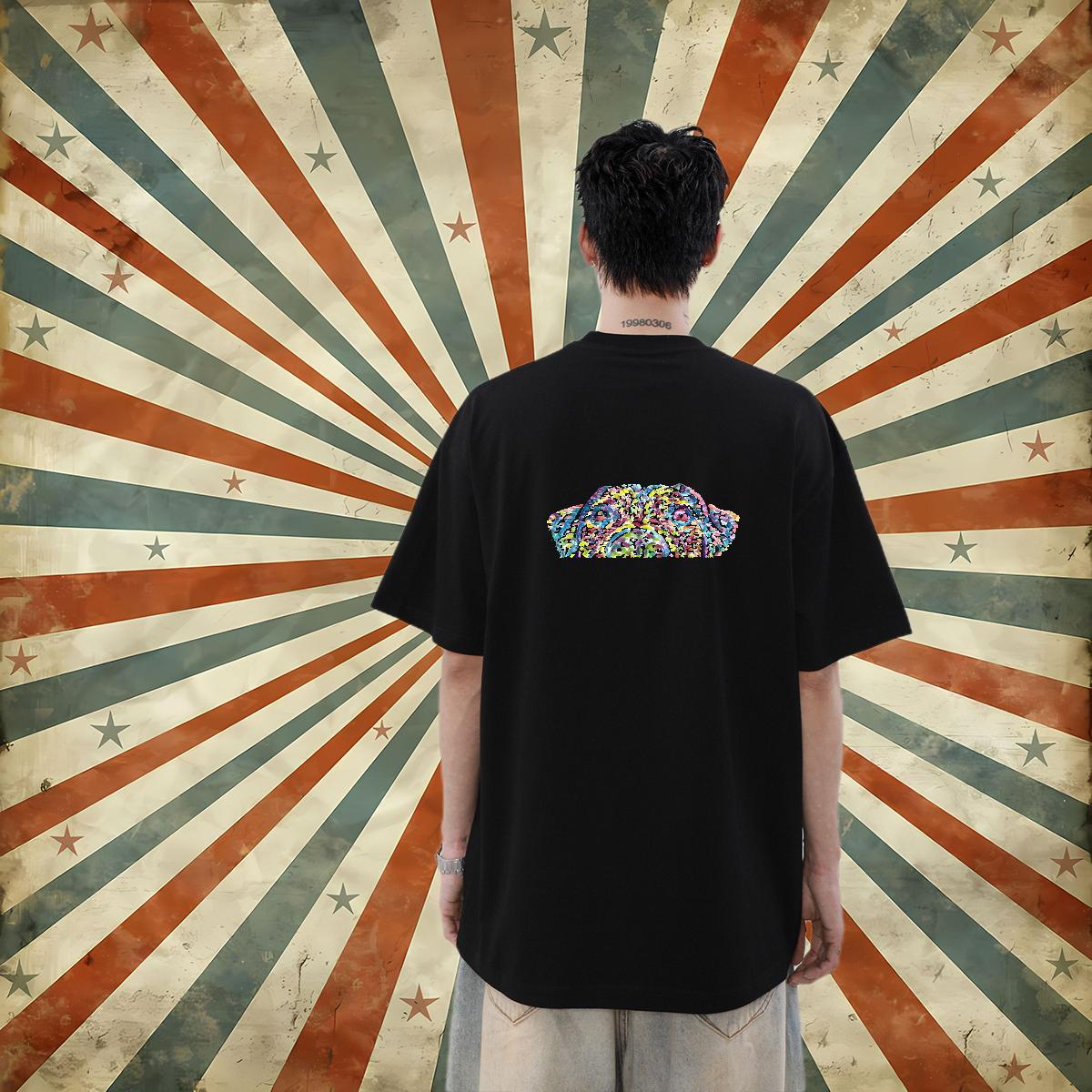 2024 Designer T-Shirts 100% Cotton 230g dog Hip Hop Polos Round Neck Short Sleeve Comfortable Men Tees Custom Print Oversized