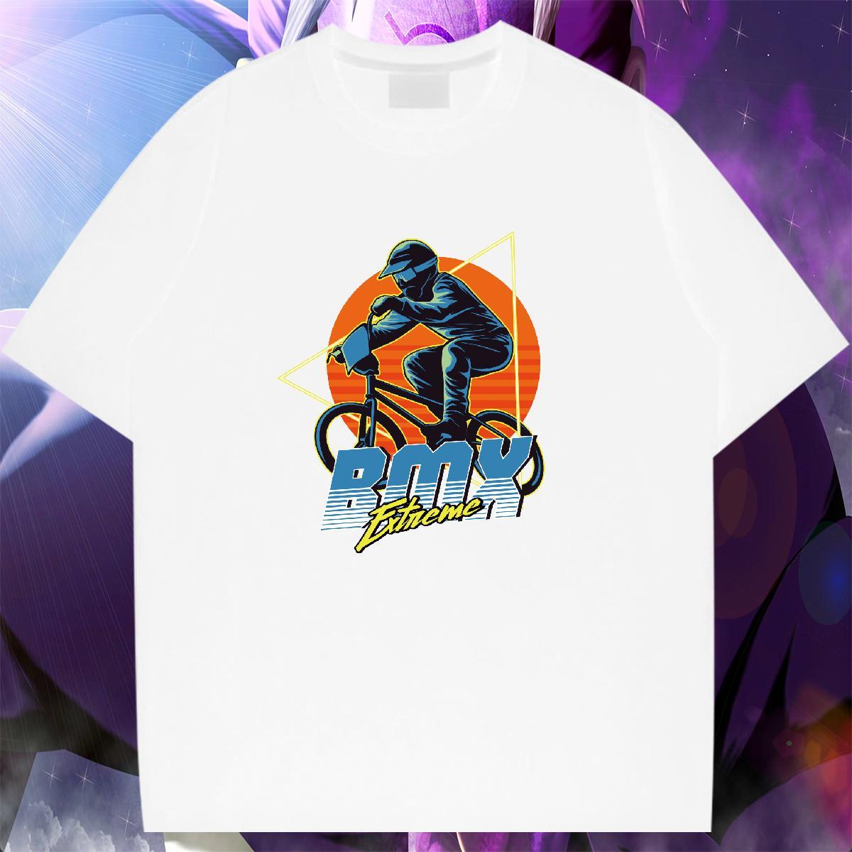 Free Shipping Tshirt for Man Woman 230g Pure Cotton Street Wear Motorcycle Skull Short Sleeve Soft Custom T-Shirts Clothings