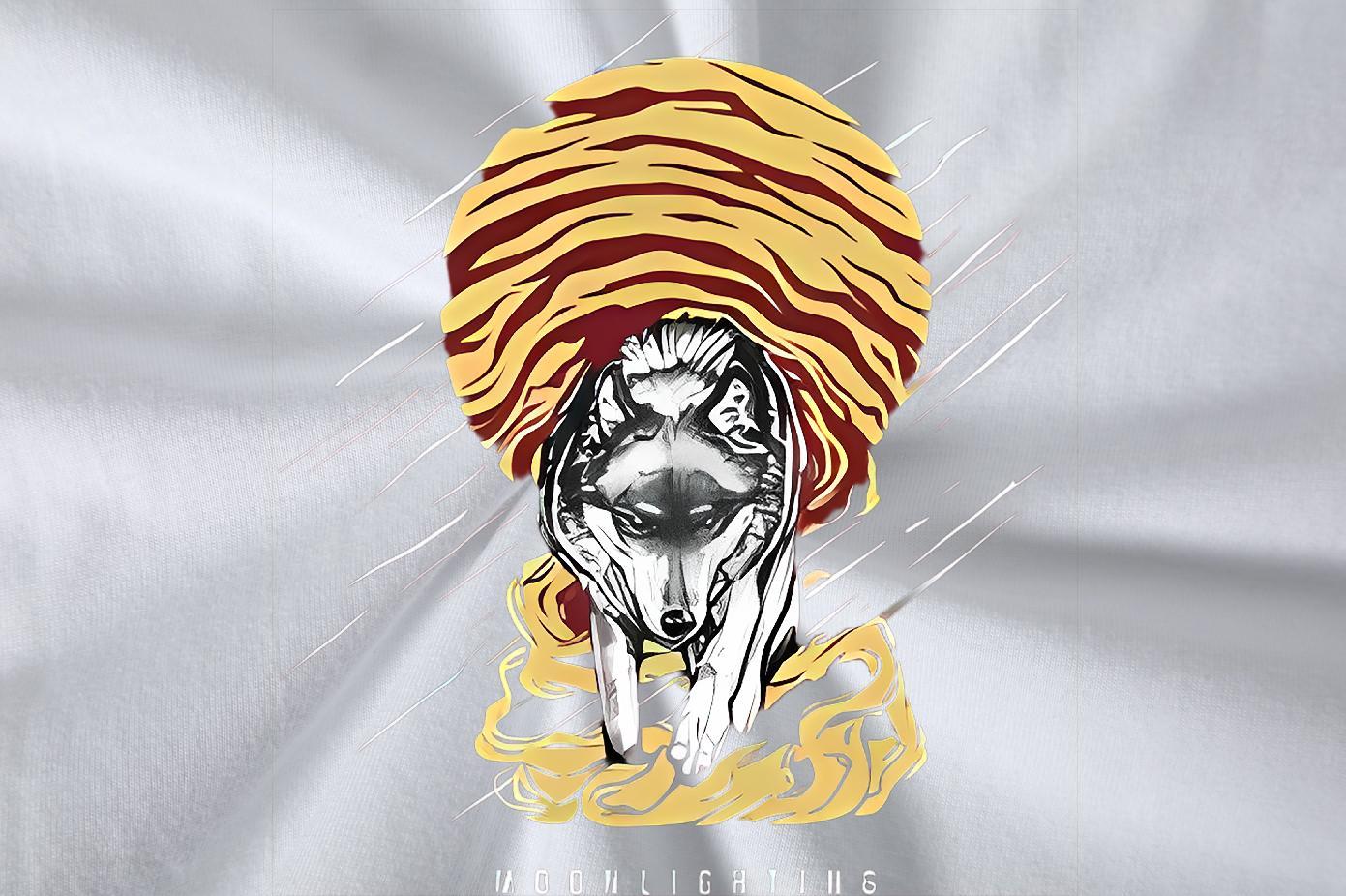 Fashion Casual T-Shirts 230g Pure Cotton wolf Casual Daily Wear Tshirts Breathable Crew Neck Designer Couples T Shirts White Plus Size