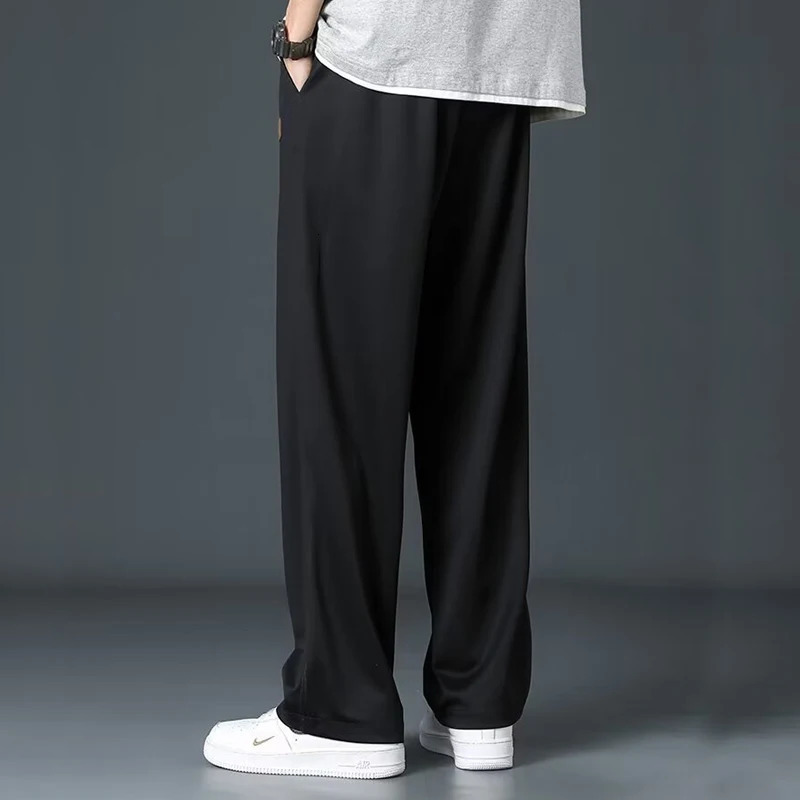 Mens high street trendy Instagram with design sense niche cropped pants straight leg casual 240806