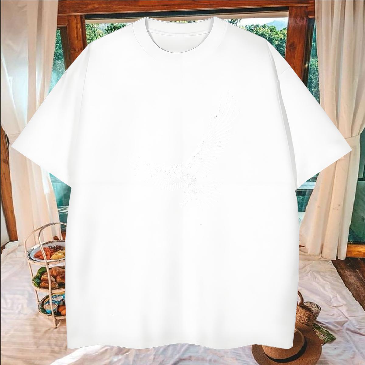 Fashion Casual T-Shirts 230g Cotton eagle Outdoor Tee Shirt Breathable Short Sleeve Soft Couples T Shirts Graphic