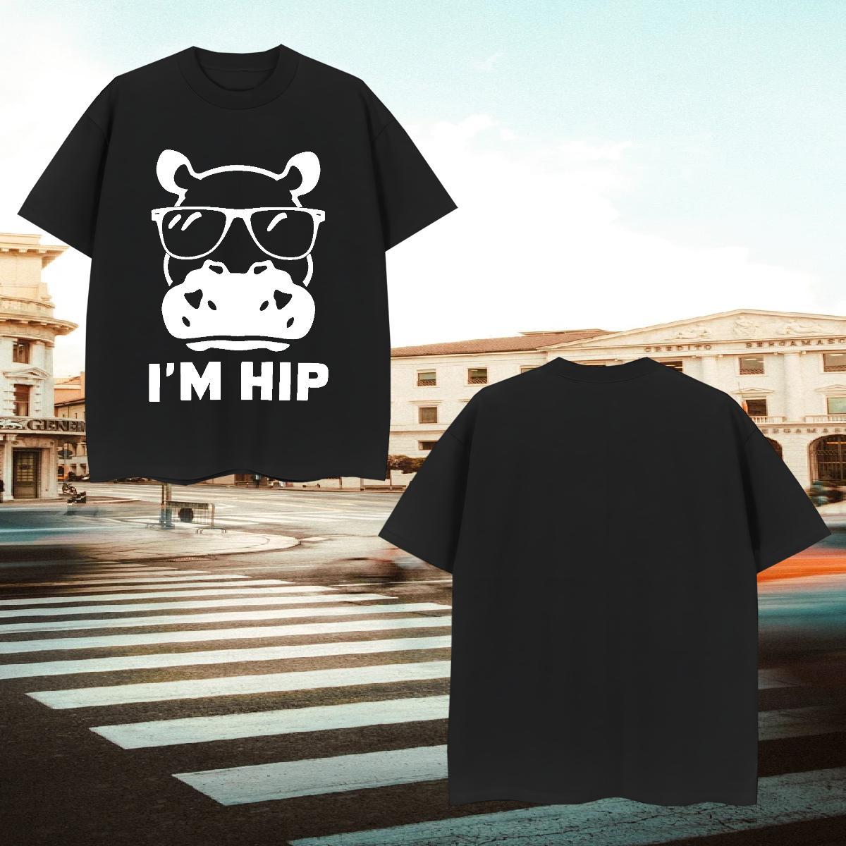 Wholesale T-Shirts 230g Pure Cotton rhinoceros Sport Tees Shirts Crew Neck Designer Men Tshirts Customized