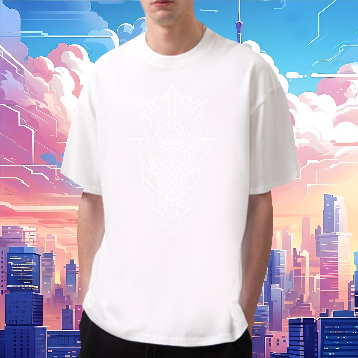 Mens T Shirts 230g Pure Cotton Lines Street Short Sleeve Soft Plus Size Cartoon Mens Tshirts 2024 Cool Design Clothes