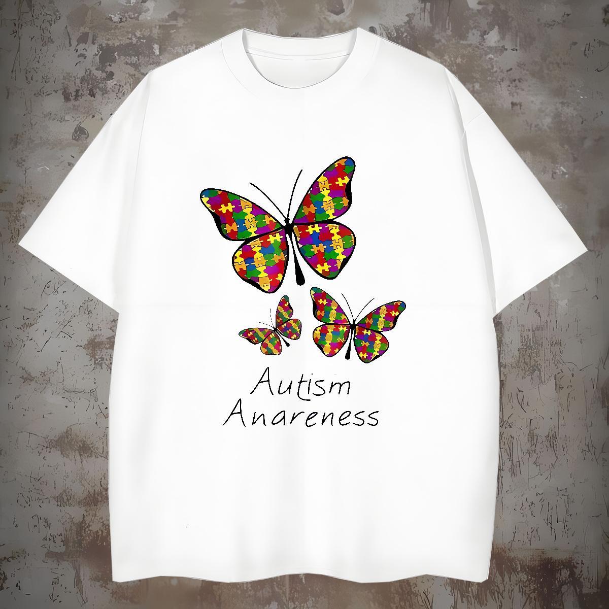 T Shirts Men 230g Cotton Butterfly Street Casual Breathable Soft DIY Logo Oversized Tshirts Casual New Free Shipping Clothings