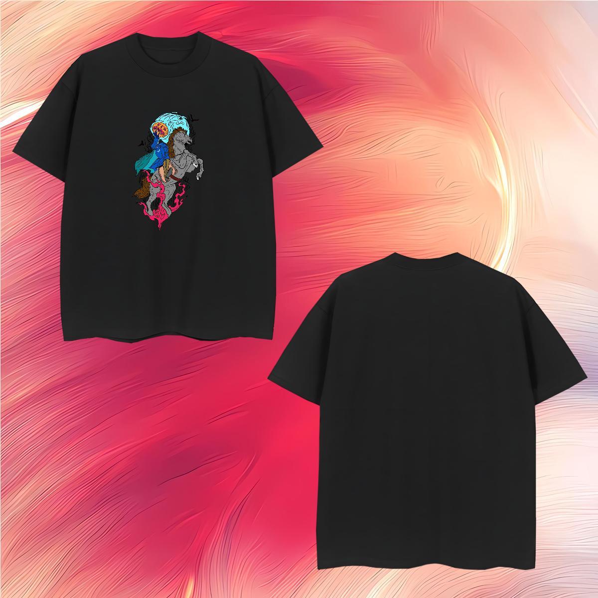 2024 Designer Men T Shirts 230g Cotton horse Daily Wear Tshirts Breathable Short Sleeve TOP Quality Couples T Shirts Plus Size Cartoon