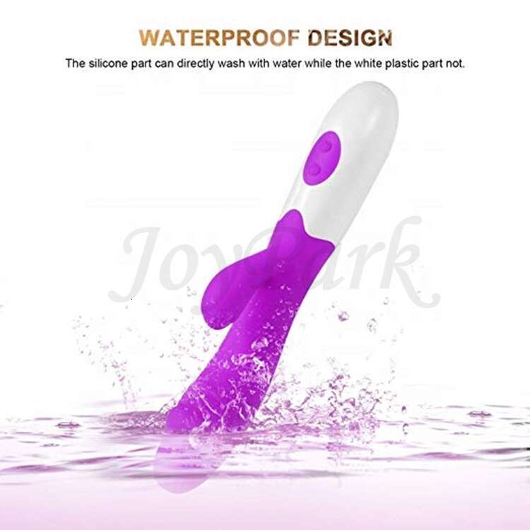 JoyPark 10 Mode Female Dual Motor Silicone Vibrating Pink Dildo Rabbit Vibrator Sex Toy Dildo Women