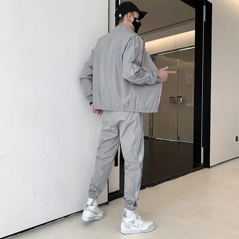 2024 Baseball Athletics Coats Mens Sports Running Set 2PCS Sportswear Fashion Large Outdoor Mens Wear240806