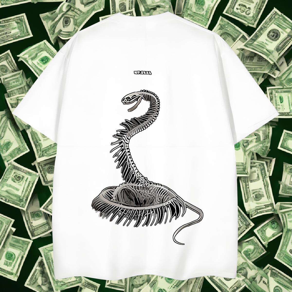 New Arrival Mens T Shirts 230g 100% Cotton snake Outdoor Wear Breathable Soft Comfortable Men Tops Tees Plus Size Cartoon