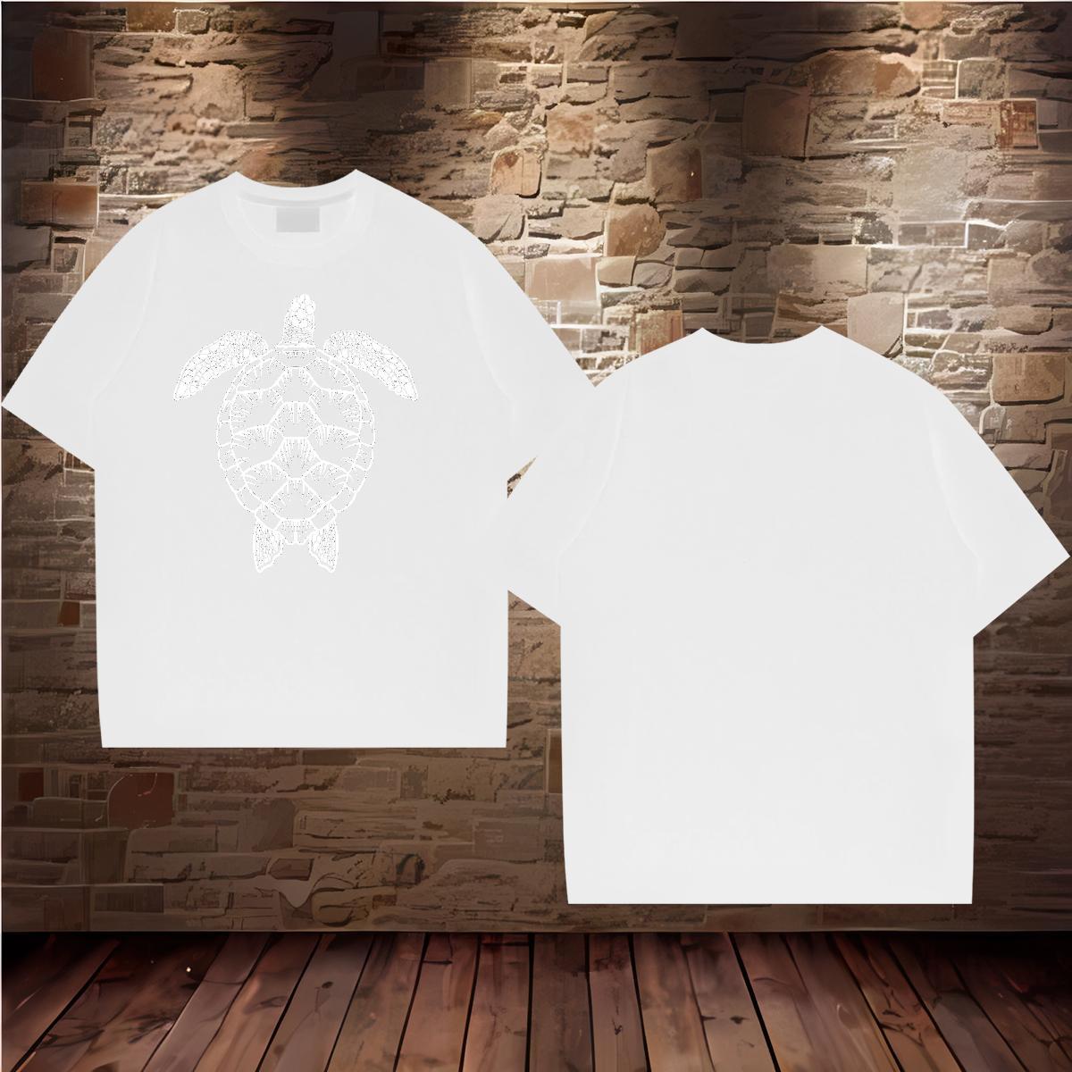 Fashion T shirt 100% Cotton 230g tortoise Street Casual Tshirts Breathable Crew Neck Comfortable Couples T Shirts Custom Printed