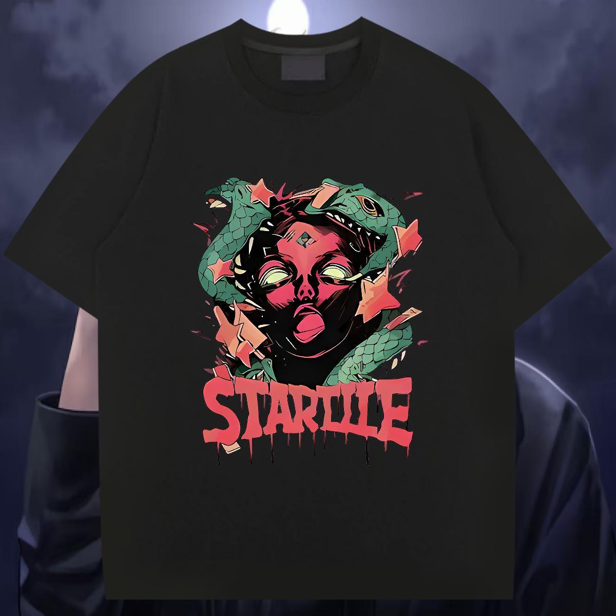 Free Shipping T Shirt For Man 100% Cotton 230g snake Sports Casual Tees Breathable Soft High Quality Men Tees Custom Print Oversized