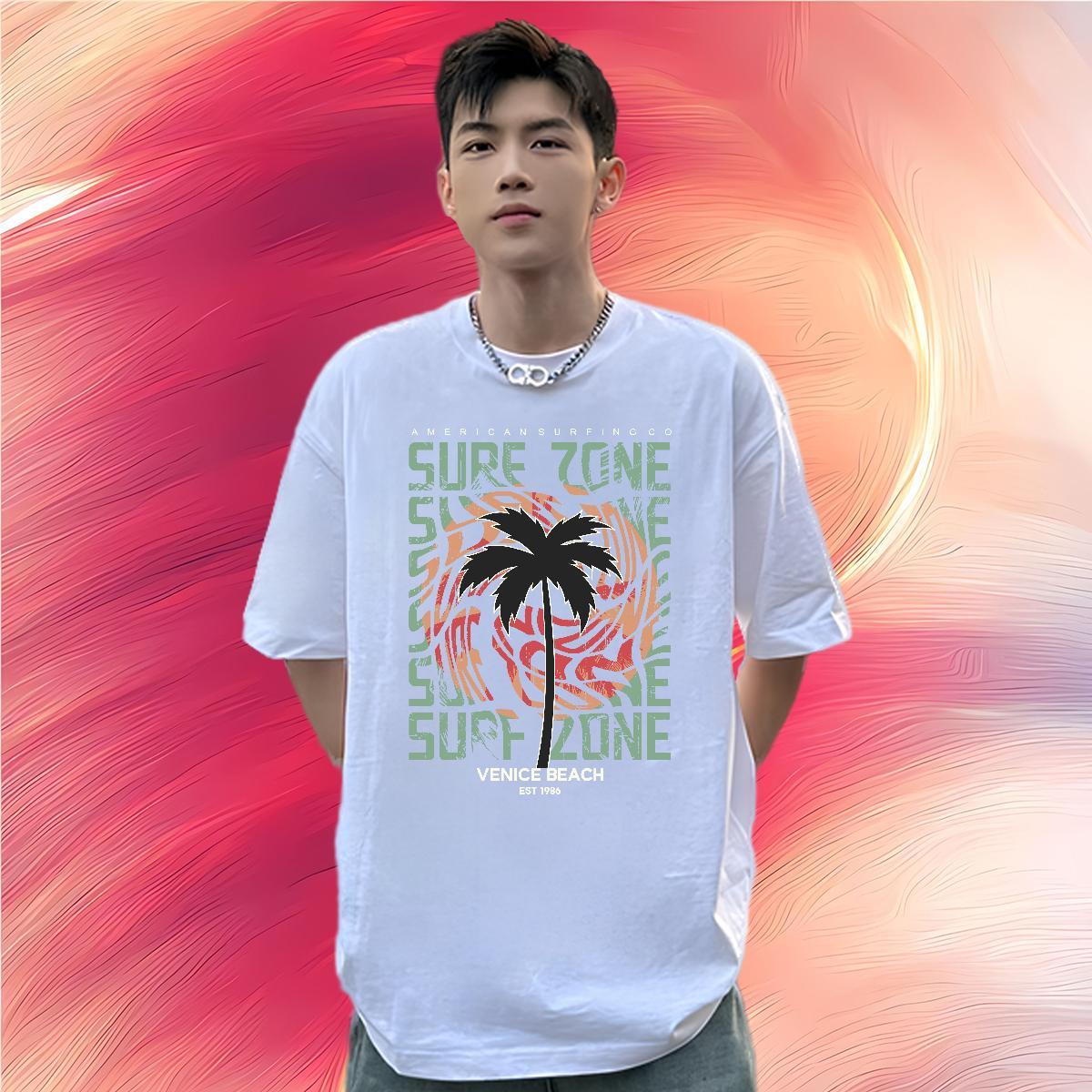 Designer Fashion T shirt 230g 100% Cotton tree Outdoor Tshirts Breathable Short Sleeve Free Shipping Men Tops Tees Plus Size Cartoon