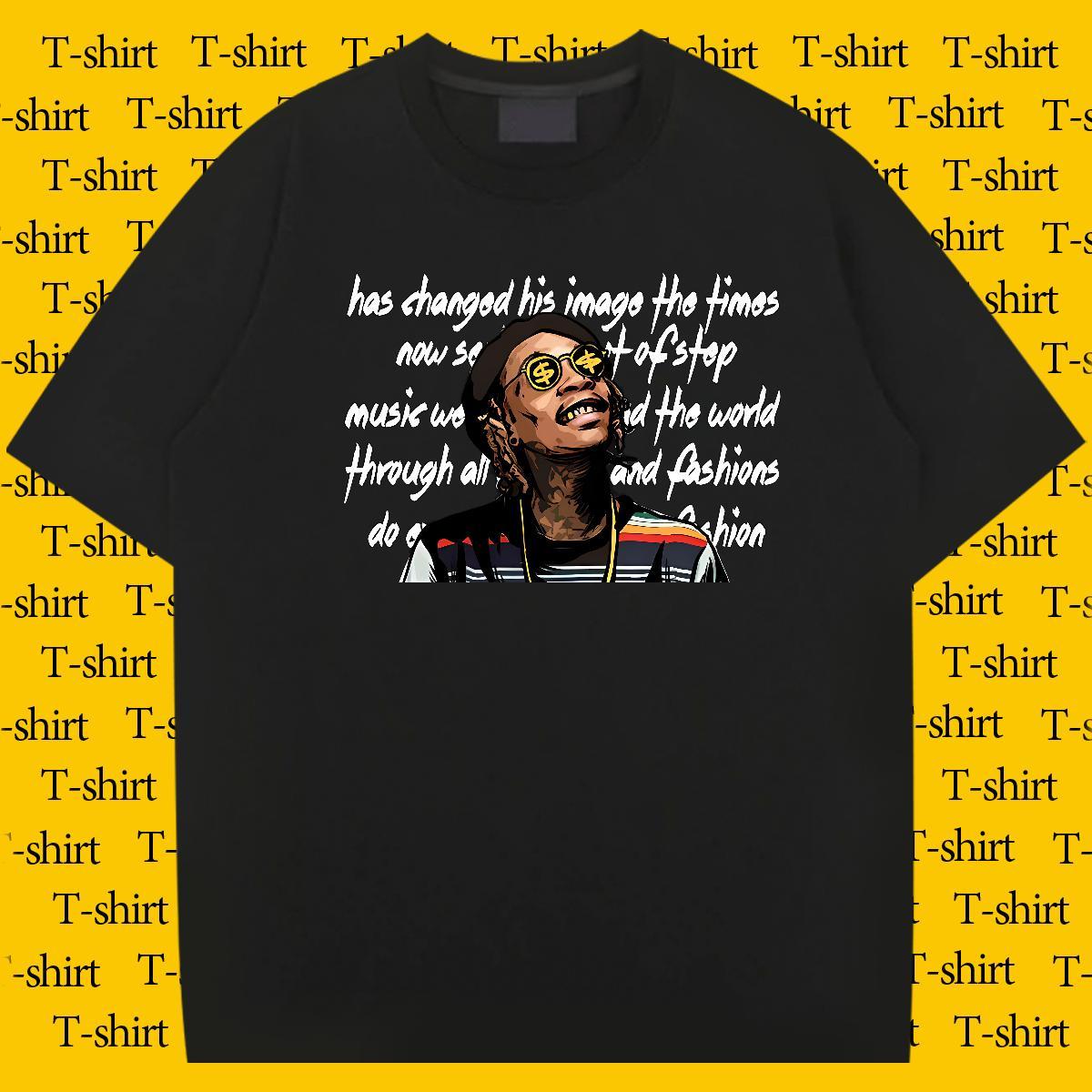 T-Shirts for Men 230g Pure Cotton portrait Daily Outfit O-Neck Short Sleeve Floral Print Mens Tshirts 2024 DIY Cool Design Tees