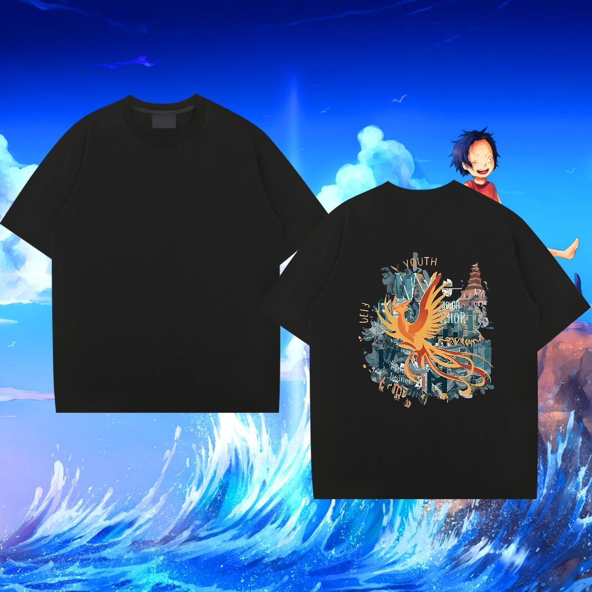 New Arrival T shirt 230g Cotton bird Casual Daily Wear Tee Shirt Breathable Crew Neck Unisex Tshirt for Man Woman Black White