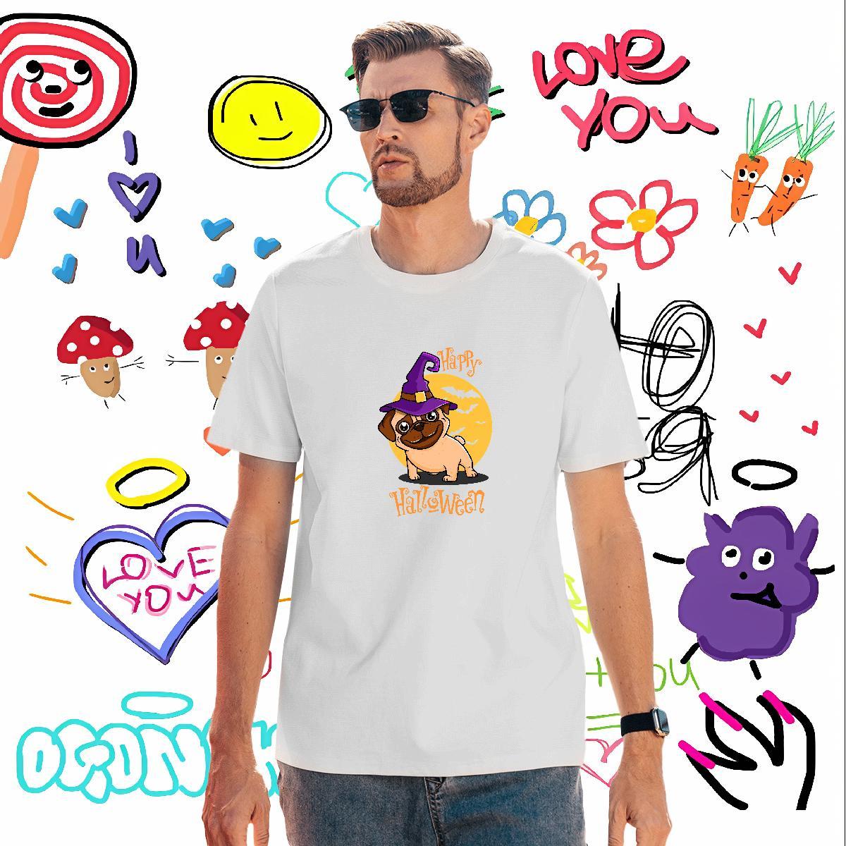 Comfortable Men Tshirts 230g Pure Cotton T shirt Street wear Hip Hop Breathable Crew Neck Custom Print Plus Size New Designer Polos