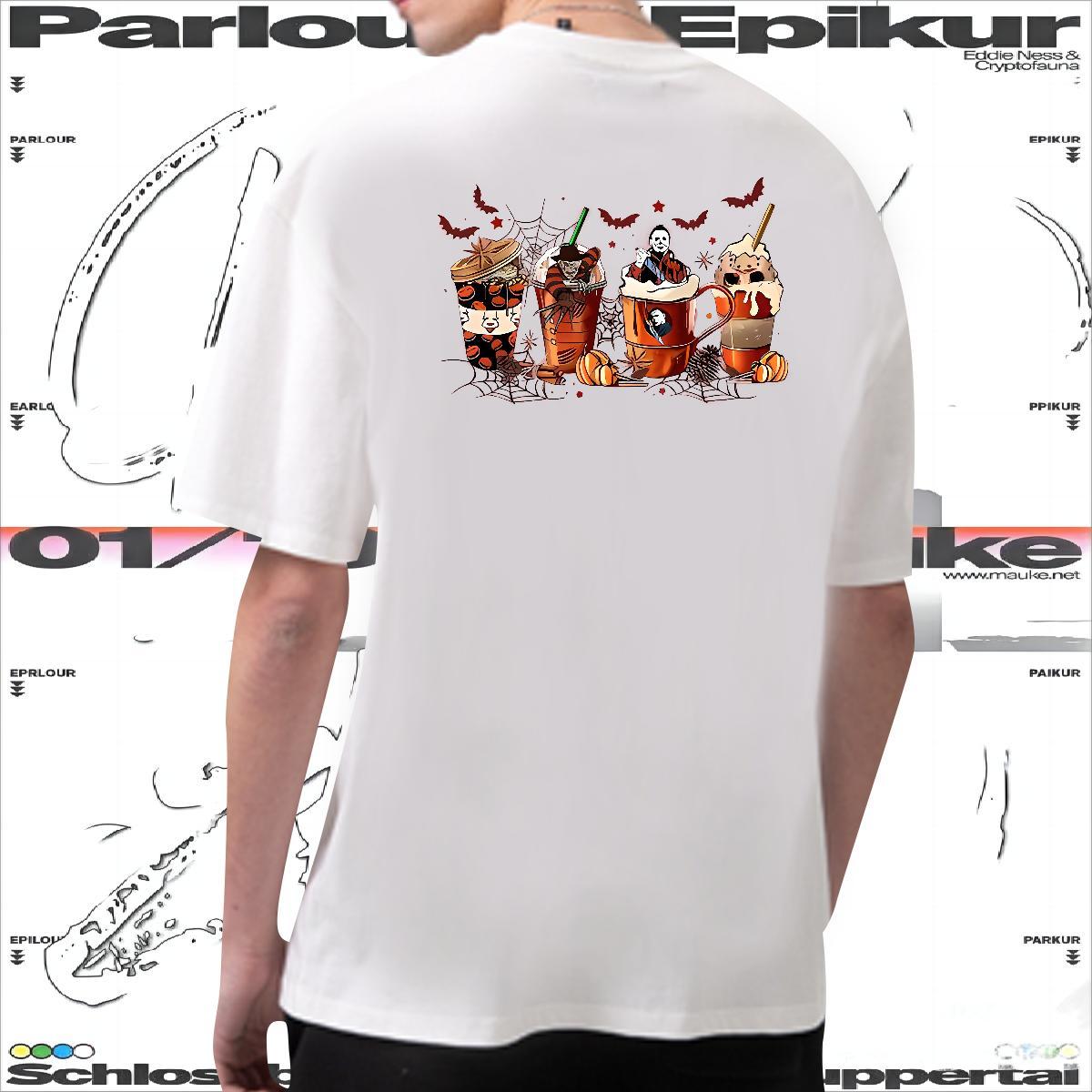 Classic T Shirt For Man 230g Pure Cotton halloween Sports Casual Tees Crew Neck Comfortable Tshirt for Man Woman White Plus Size