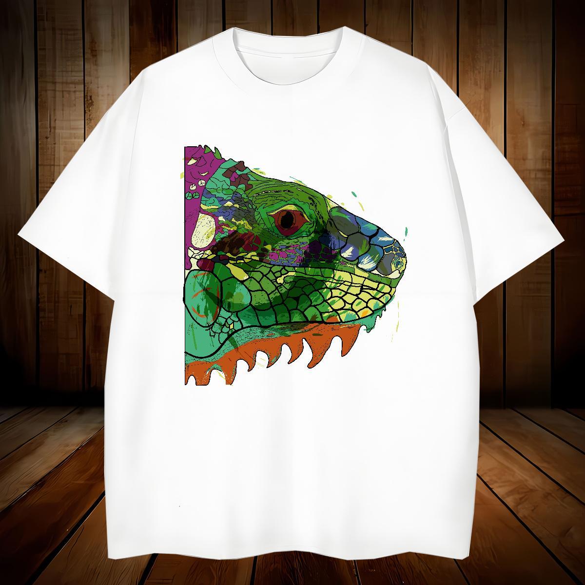 Classic Men Clothes T-Shirt 230g 100% Cotton fish head T Shirts Men Sport Crew Neck Breathable Custom Printing Fashion Design Tee Shirt