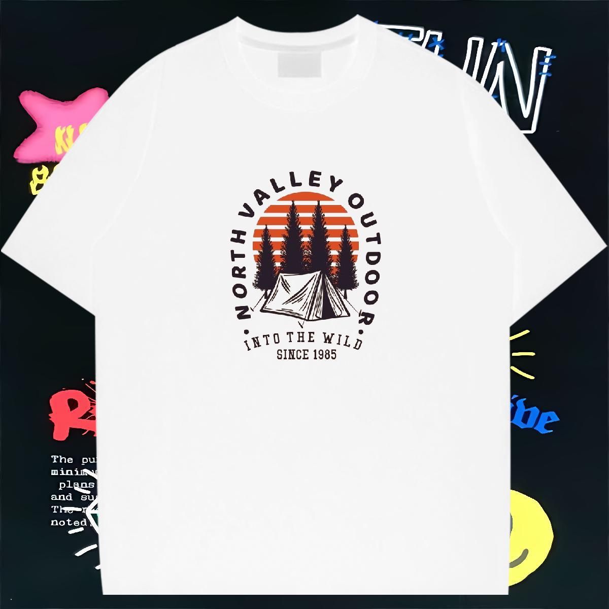 Designer Mens T Shirts 100% Cotton 230g tree Street Wear Tees Shirts O-Neck Short Sleeve Cool Men Tees Custom Print Oversized